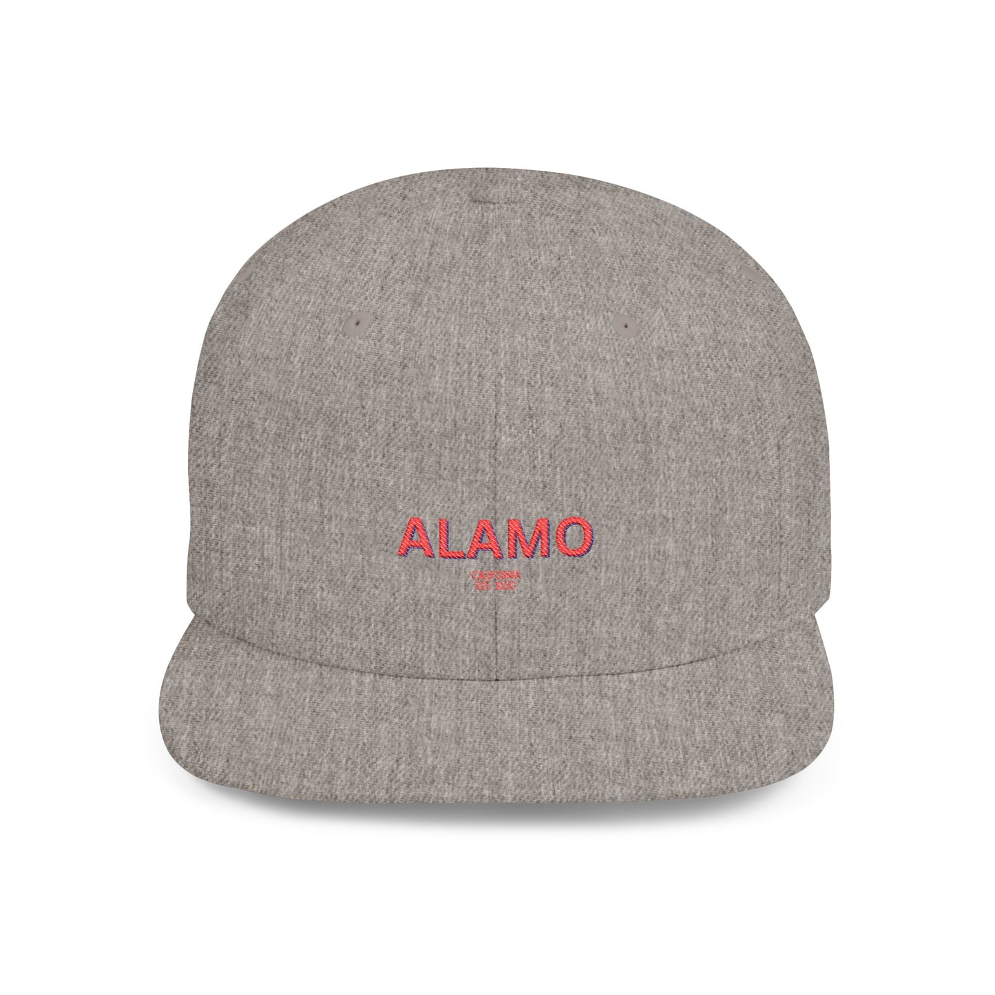 Alamo Stylish Flat Bill Snapback Hat with Design, Perfect for Casual Outings, Streetwear, Gifts, Festivals, Everyday Wear