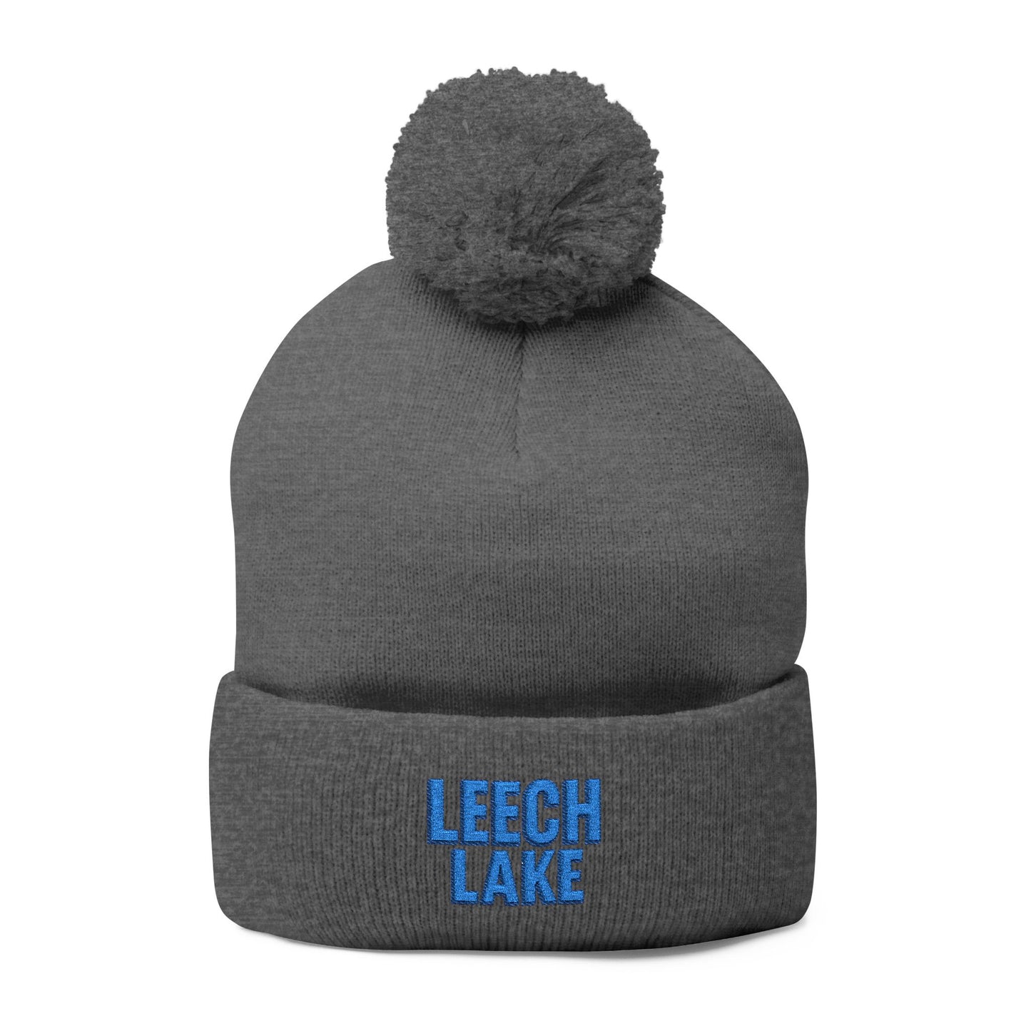 Leech Lake Pom-Pom Knit Cap (Embroidery)