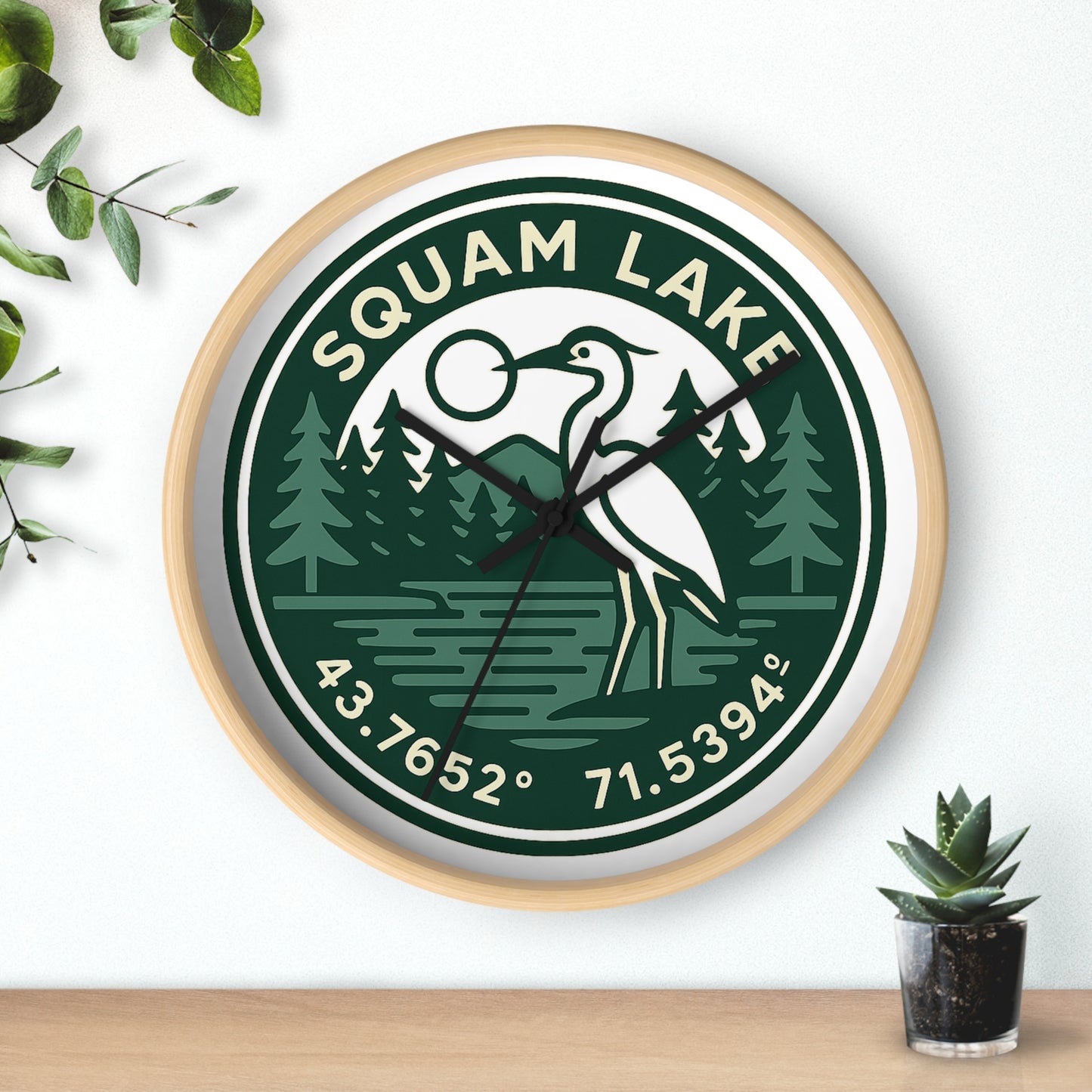 Squam Lake Wall Clock
