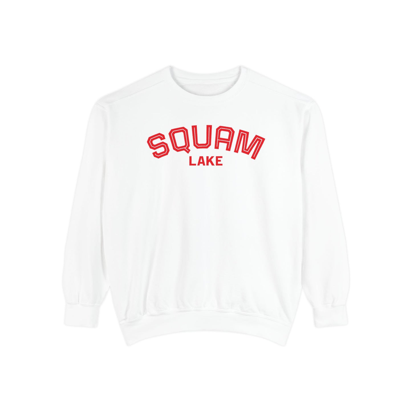 Squam Lake Unisex Garment-Dyed Sweatshirt, Cozy Casual Wear, Perfect for Lakeside Gatherings, Great for Fall, Gift for Nature Lovers