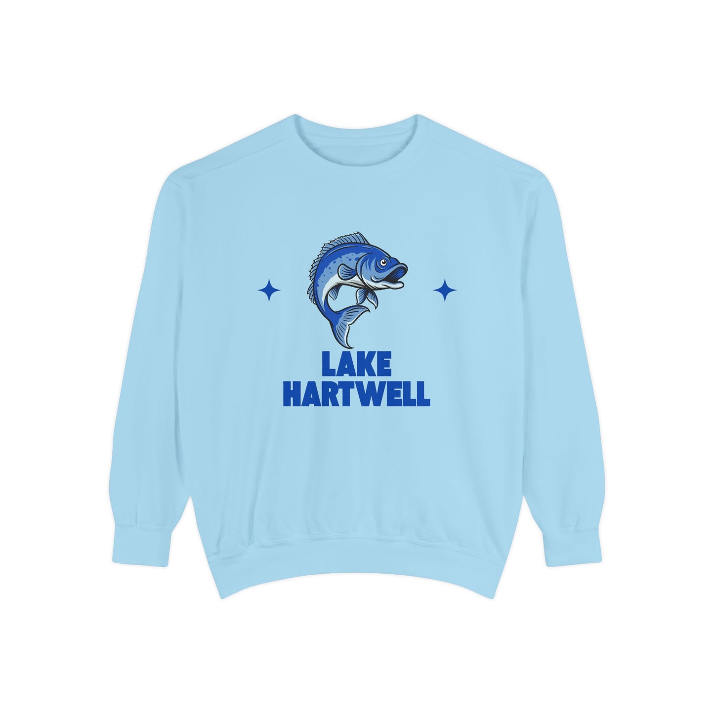 Lake Hartwell Fish Design Unisex Sweatshirt | Cozy Fishing Apparel, Casual Wear, Gift for Anglers, Lake Day Outfit, Nature Lovers Sweatshirt