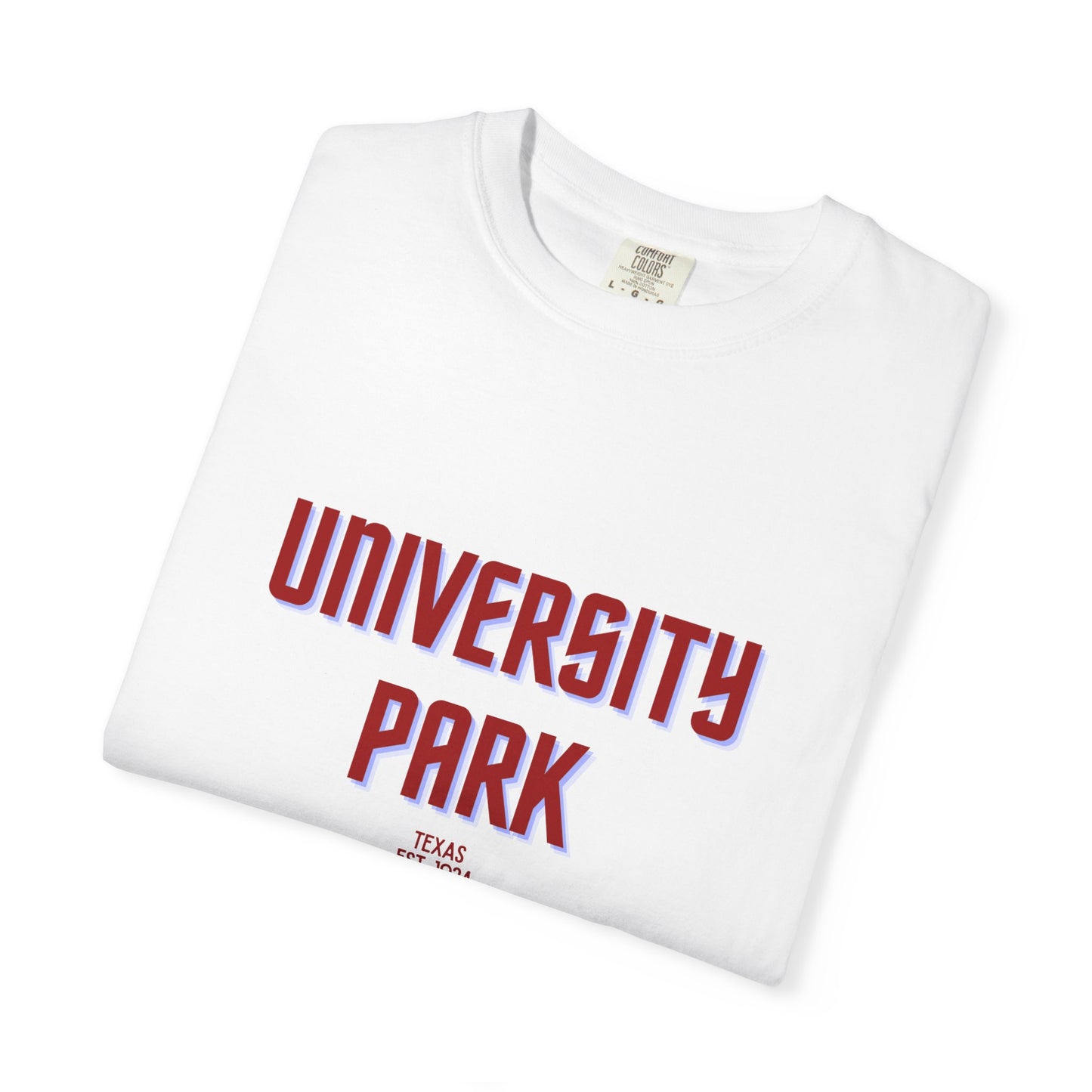 University Park Garment-Dyed Unisex T-Shirt, Casual Tee, Vintage Style Shirt, Everyday Wear, Birthday Gift, Unique Apparel