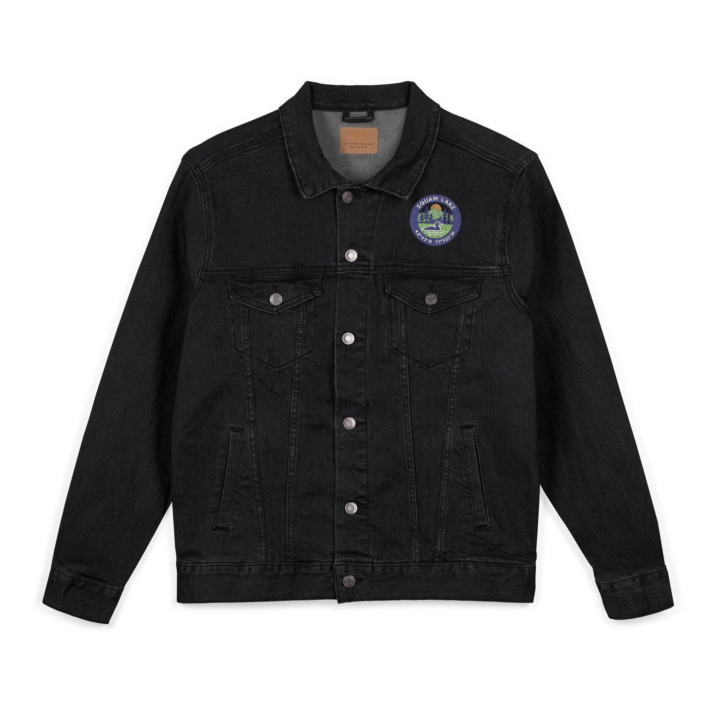 Unisex Embroidered Denim Jacket - Trendy Fall Fashion, Casual Layering, Everyday Wear, Stylish Gift, Unique Statement Piece