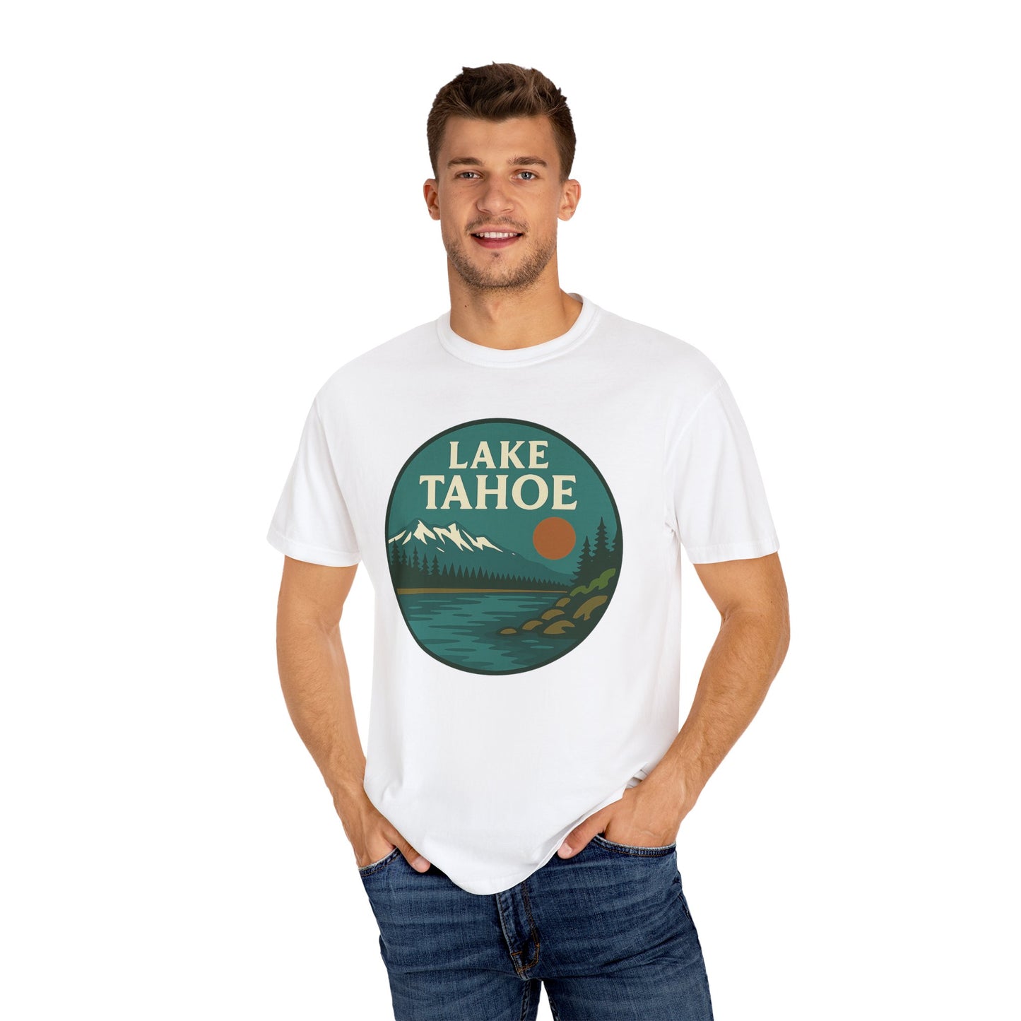 Lake Tahoe Unisex T-Shirt, Casual Graphic Tee, Nature Lover Gift, Outdoor Adventure Shirt, Vacation Souvenir, Summer Wear