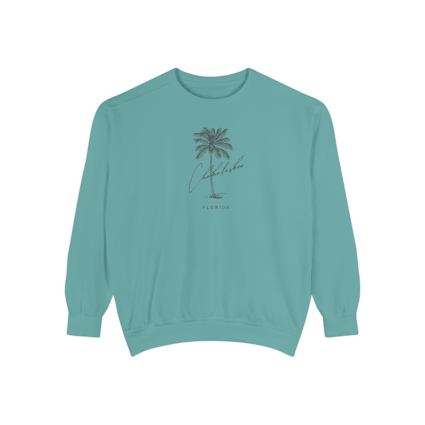 Chokoloskee Chill Vibes Sweatshirt - Unisex Garment-Dyed Style, Perfect for Lounging