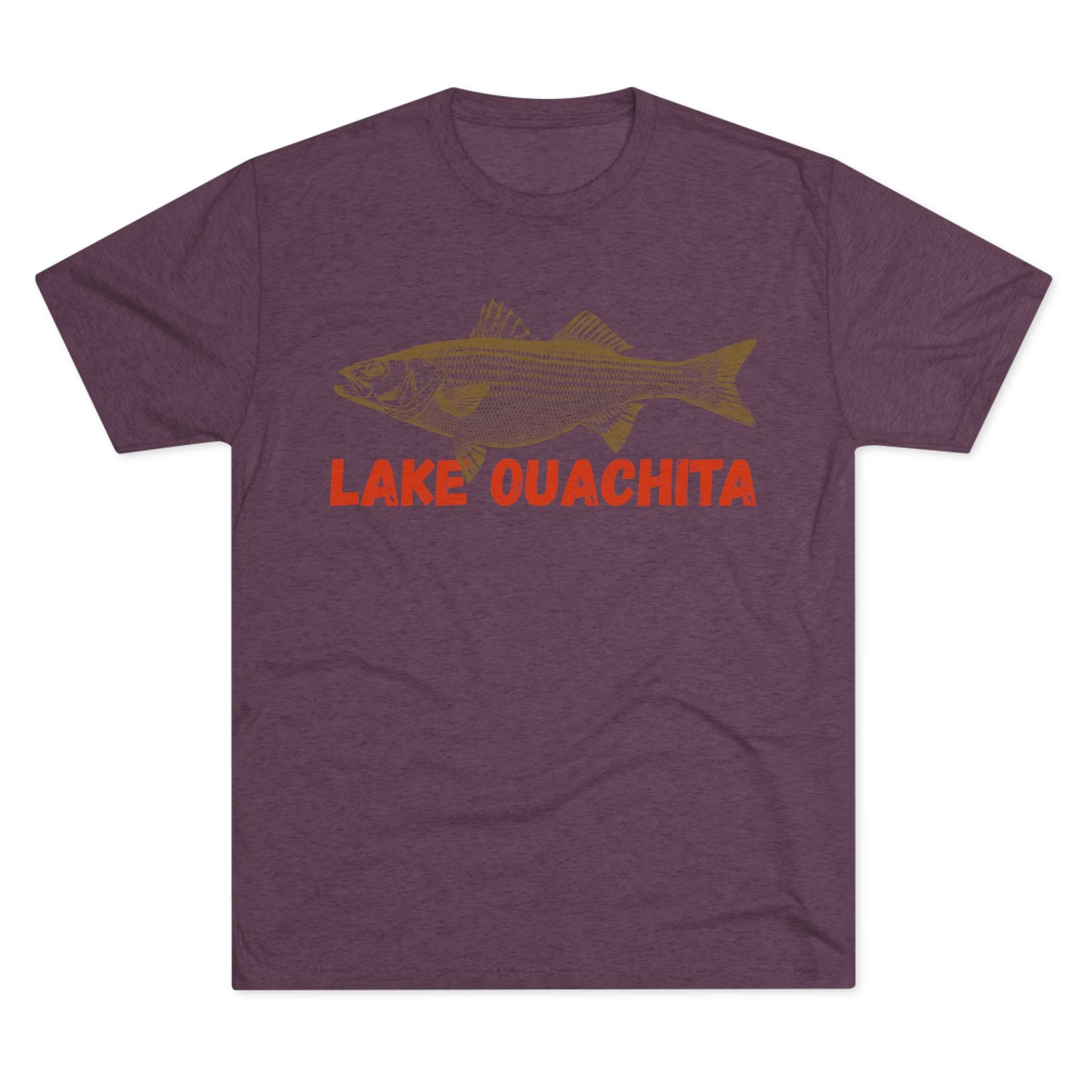 Lake Ouachita Fishing Tee, Unisex Crew Neck Shirt, Summer Lake Apparel, Gift for Fishermen, Outdoor Adventure T-Shirt, Lake House Style