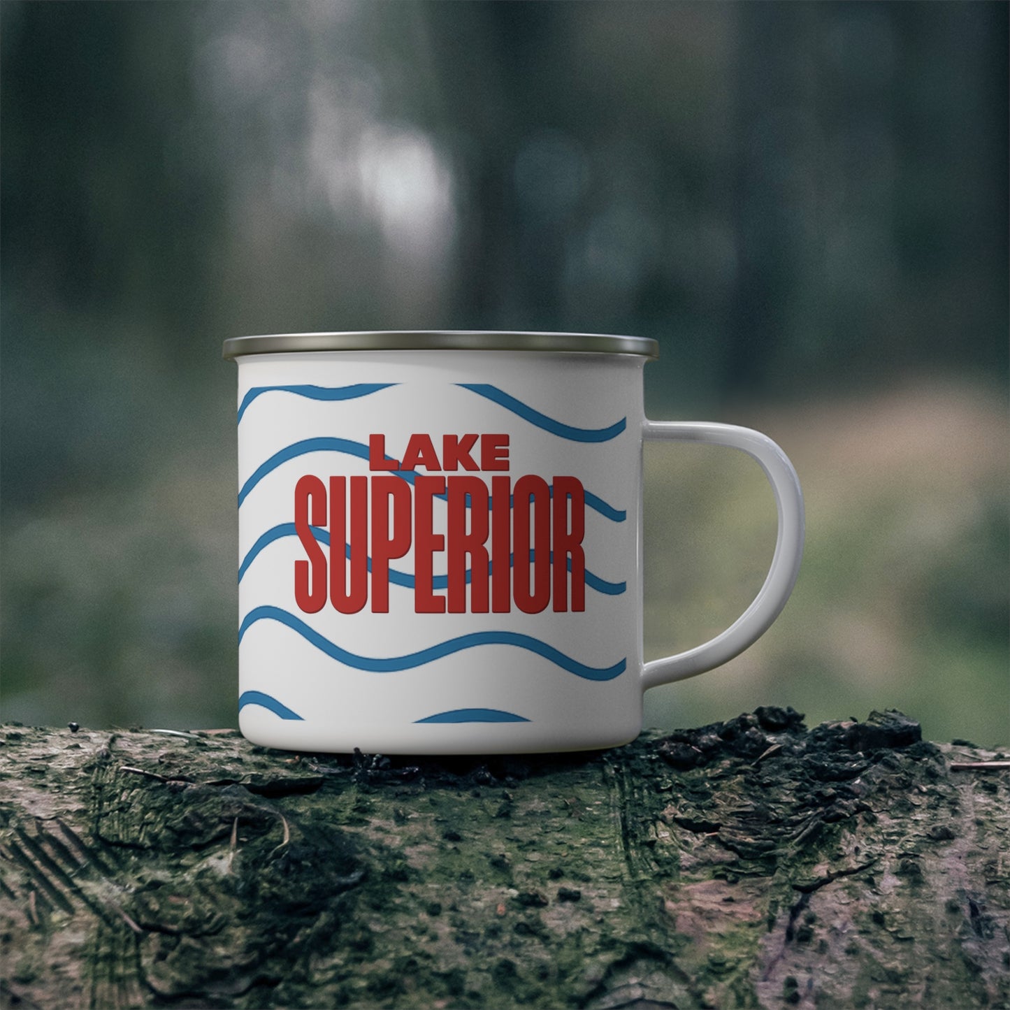 Lake Superior Rustic Enamel Camping Mug - Perfect for Outdoor Adventures, Enthusiasts, and Cozy Campfires, Great Gift for Camping Lovers, [...]