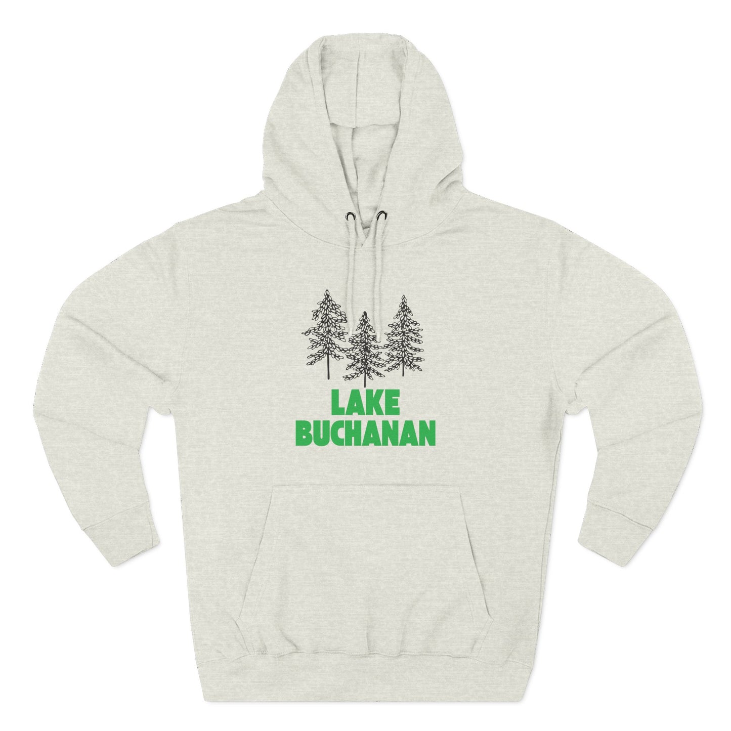 Lake Buchanan Fleece Hoodie, Cozy Sweatshirt, Outdoor Adventure Wear, Unique Gift for Lake Lovers, Perfect for Fall and Winter