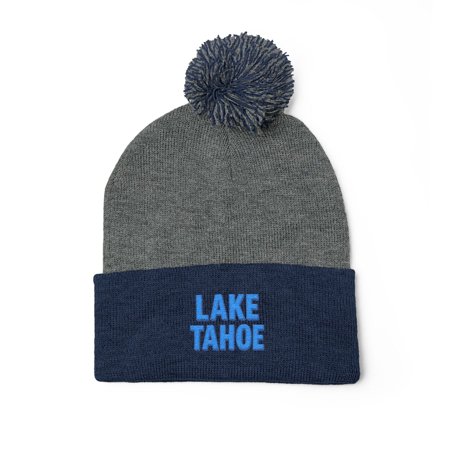 Lake Tahoe Pom-Pom Knit Cap (Embroidery)