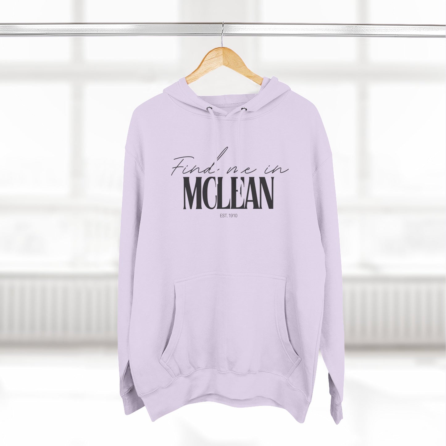 McLean Stylish Three-Panel Fleece Hoodie for Everyday Comfort, Personalized Gift, Casual Wear, Unisex Hoodie, Cozy Fashion