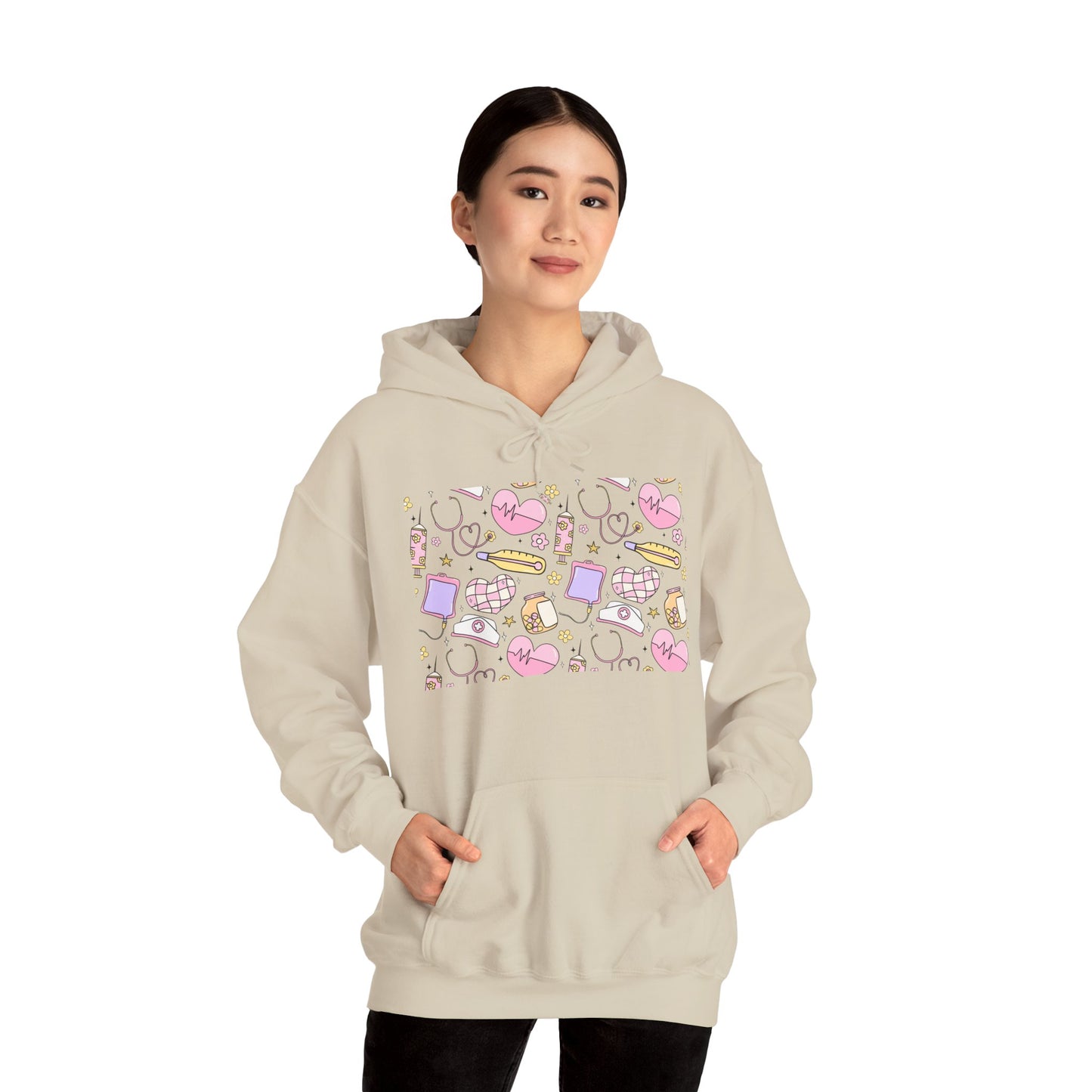 Nurse Cute Foodie Graphic Sweatshirt, Cozy Food Lover Pullover, Trendy Unisex Hoodie, Gift for Foodies, Cute Casual Wear