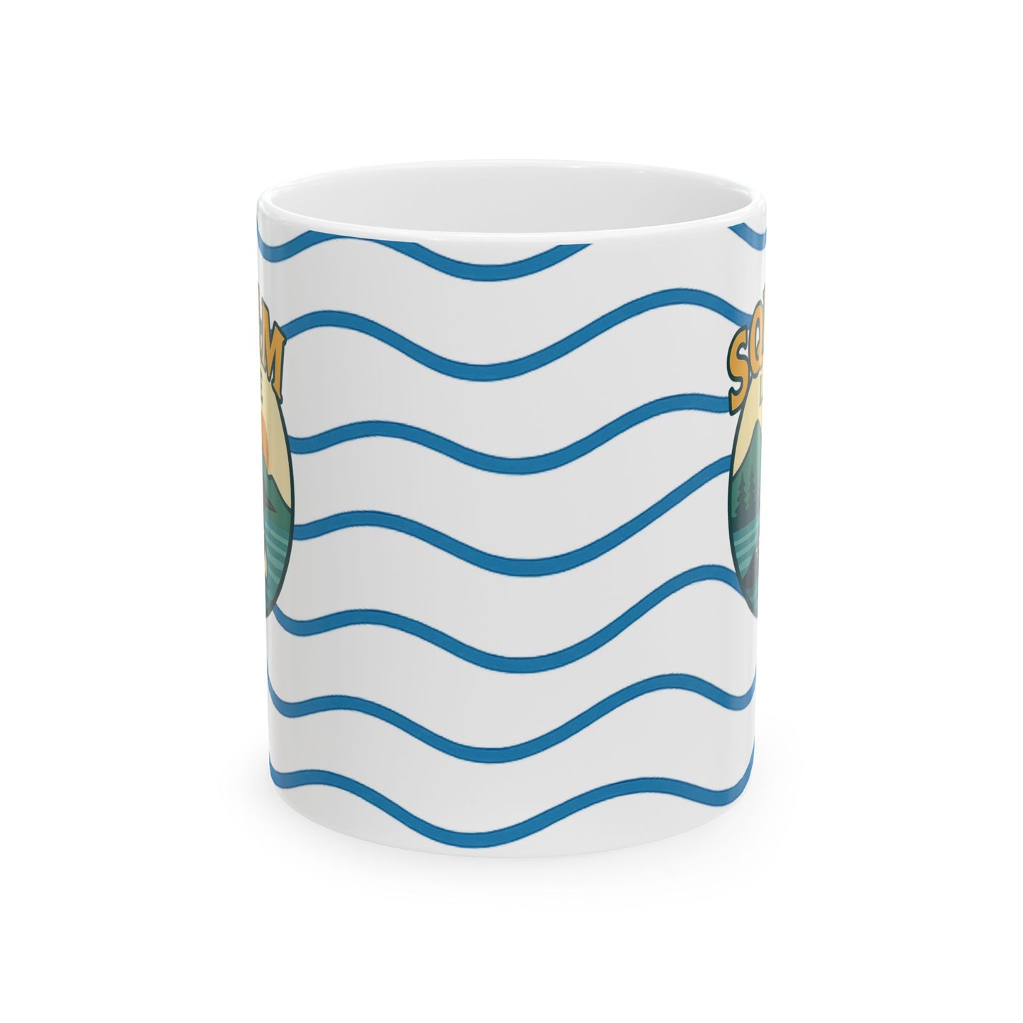Serene Sunrise Ceramic Mug - Perfect for Coffee Lovers, Gift for Nature Enthusiasts, Beach Lover's Delight, Ocean Vibes, Relaxation