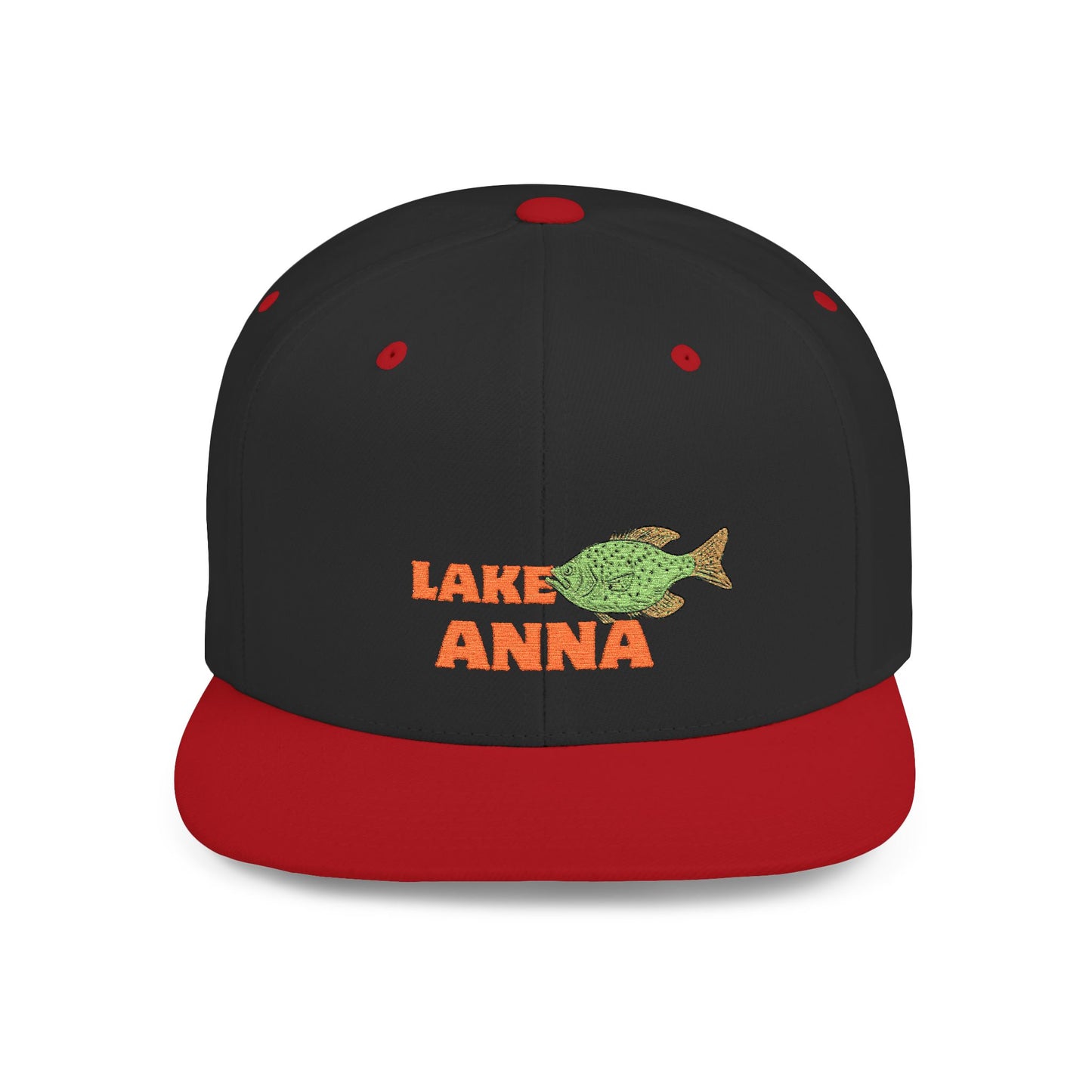 Lake Anna Fish Flat Bill Snapback Hat, Fishing Cap, Outdoor Gear, Lake House Gift, Summer Accessories, Stylish Headwear