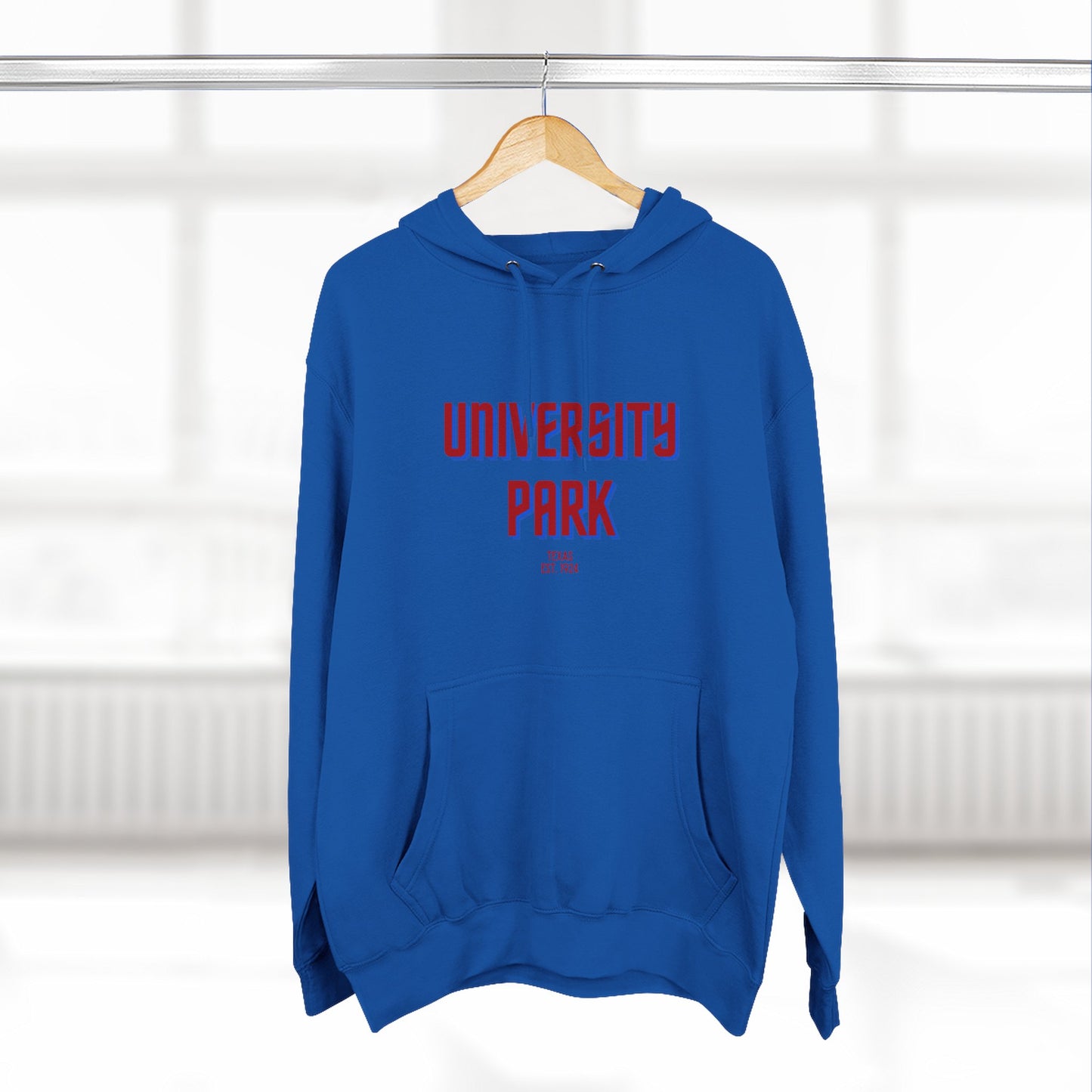 University Park Fleece Hoodie, Casual Sweatshirt, Cozy Layering Piece, Perfect Gift for All Occasions, Stylish Streetwear
