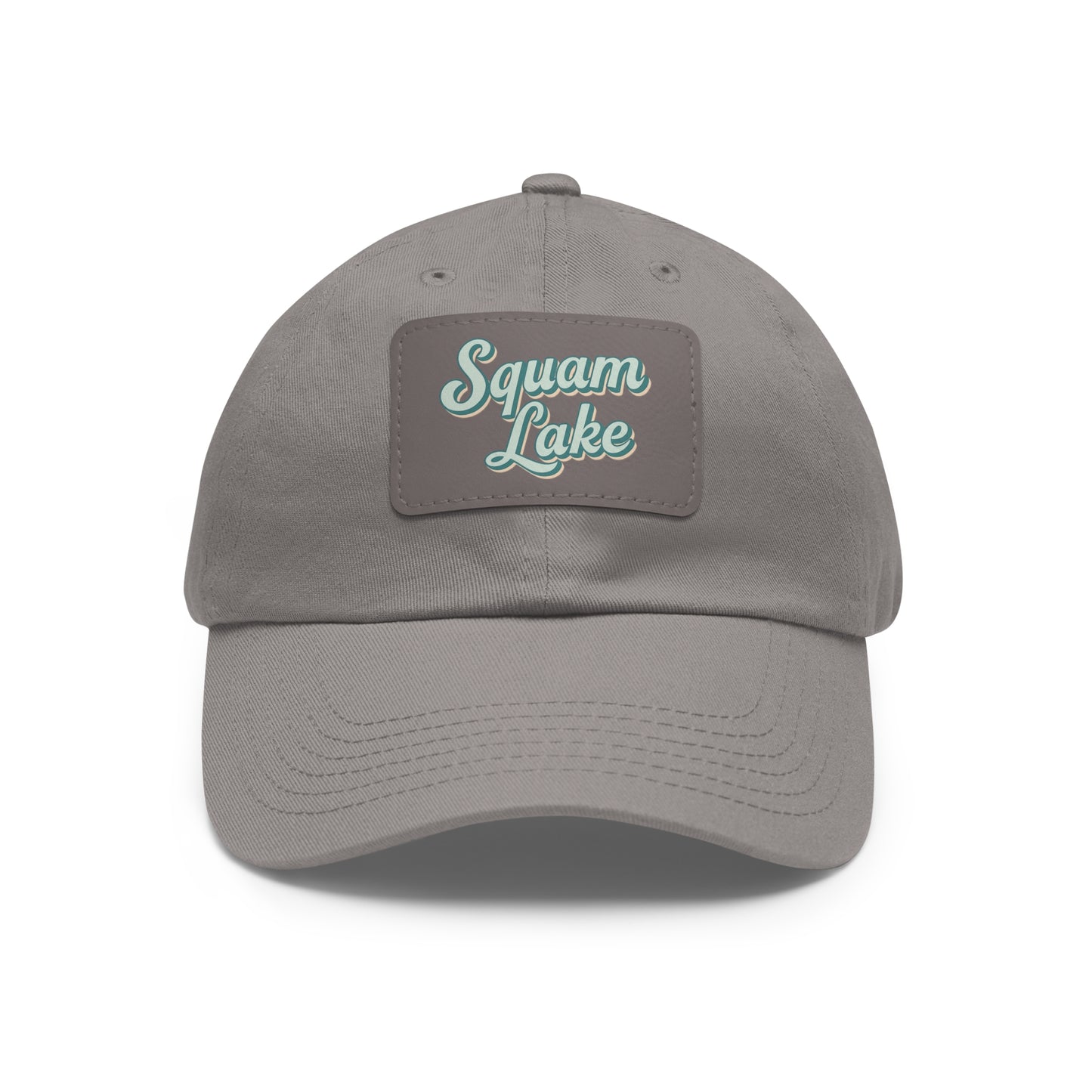 Squam Lake Dad Hat with Leather Patch (Rectangle)