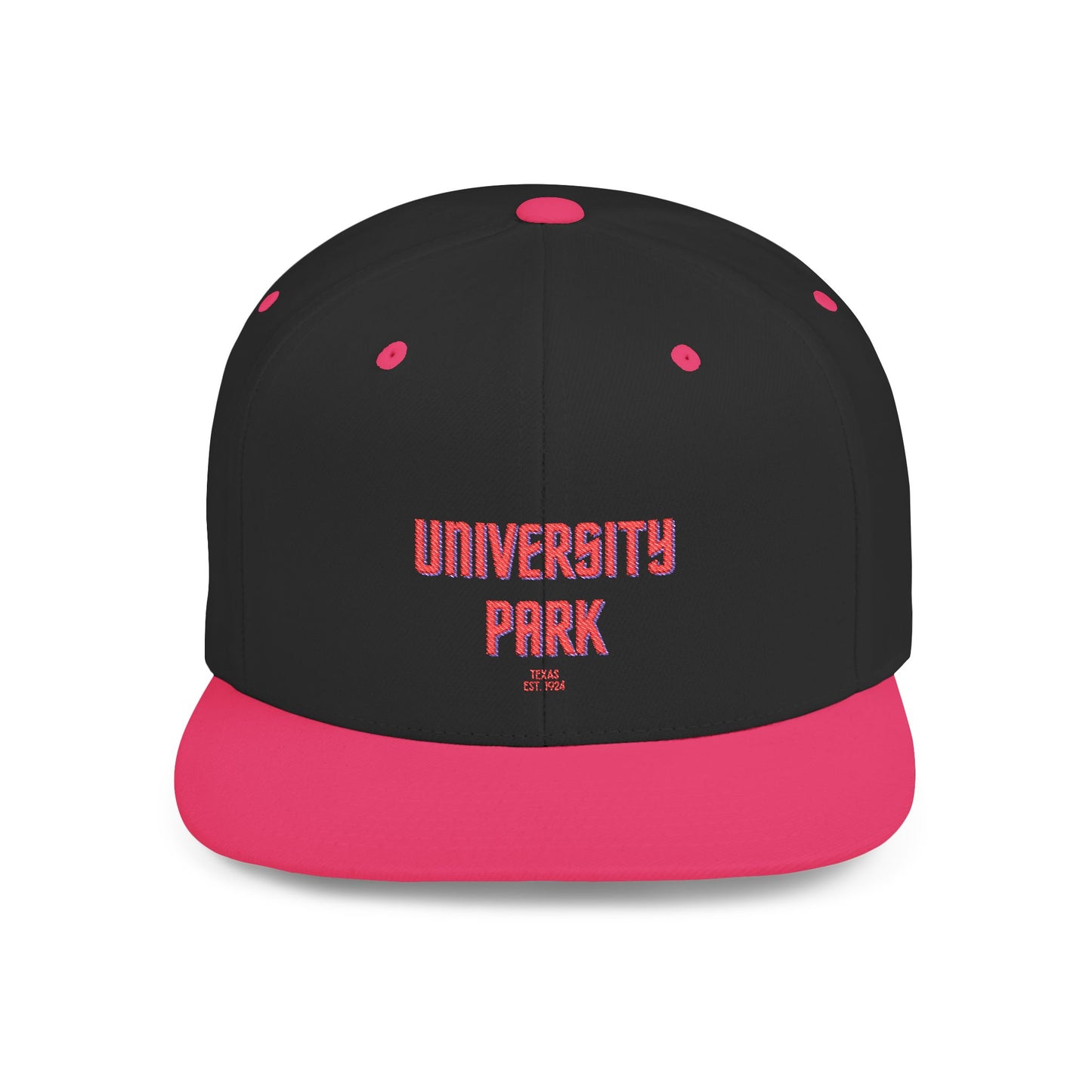 University Park Stylish Flat Bill Snapback Hat with Design, Perfect for Casual Outings, Streetwear, Gifts, Festivals, Everyday Wear