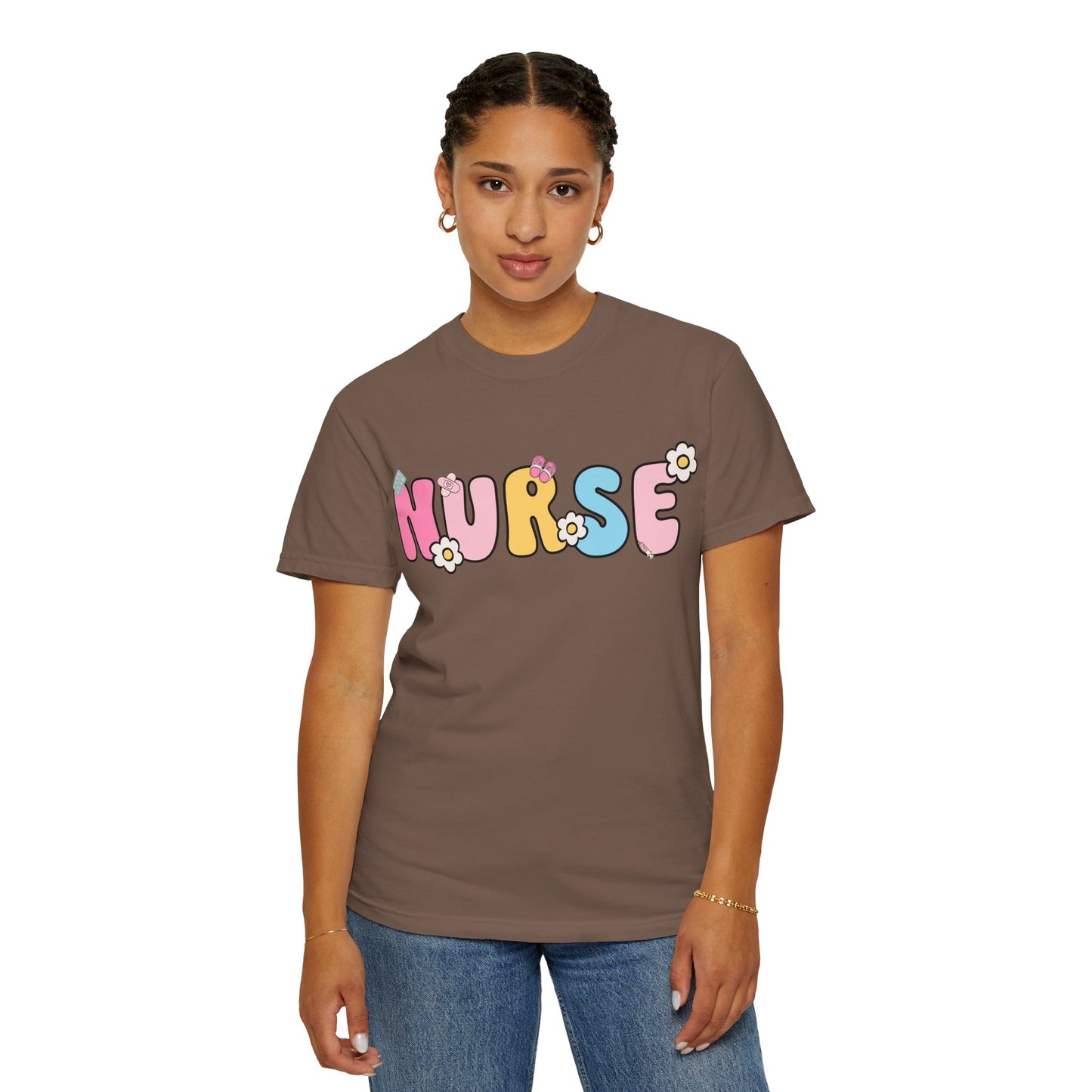 Playful Nurse T-Shirt - Fun Gift for Healthcare Workers, Floral Design, Birthday Present, Nurse Appreciation Week, Casual Wear