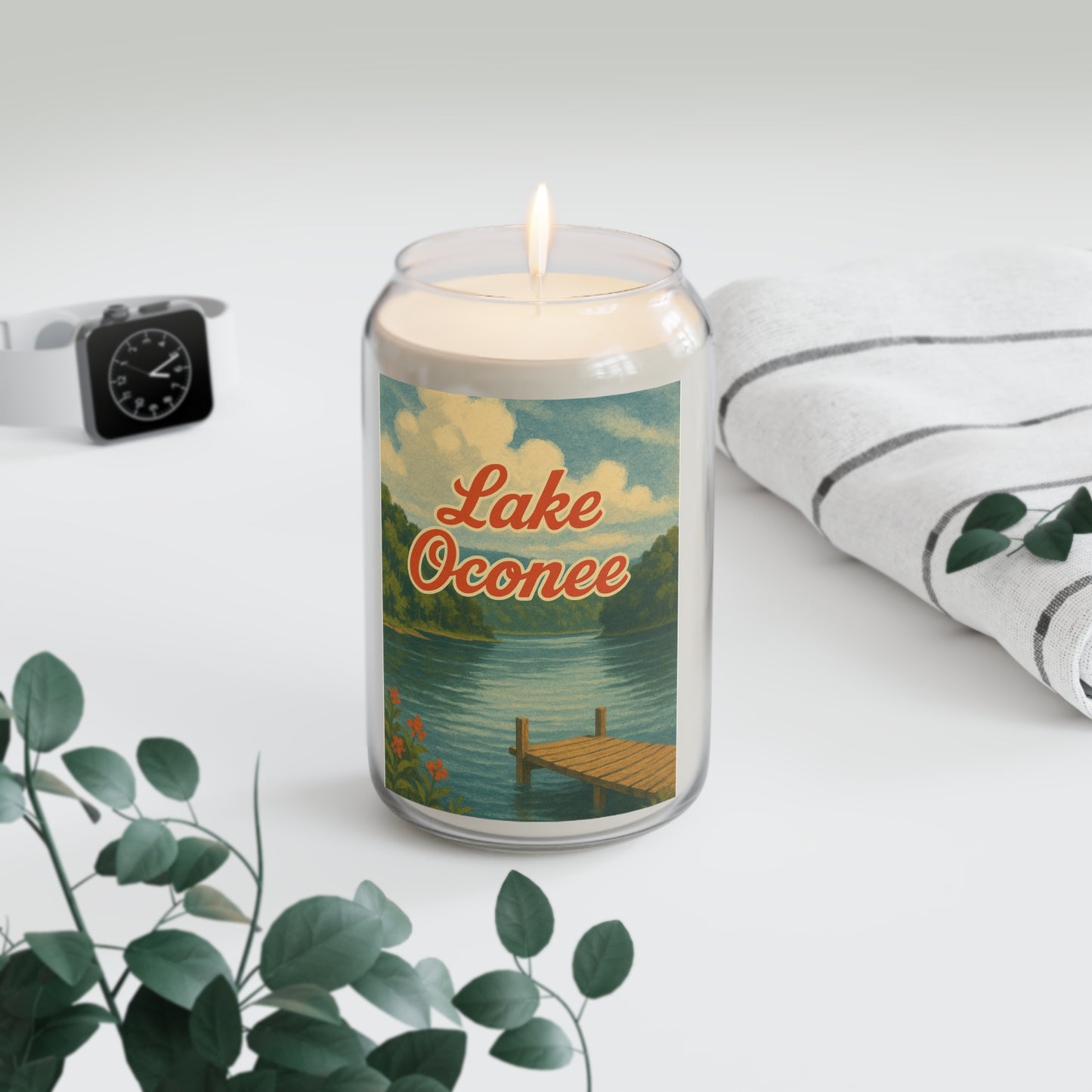 Lake Oconee Soy Candle, Relaxing Home Decor, Gift for Her, Aromatherapy Candle, Summer Vibes