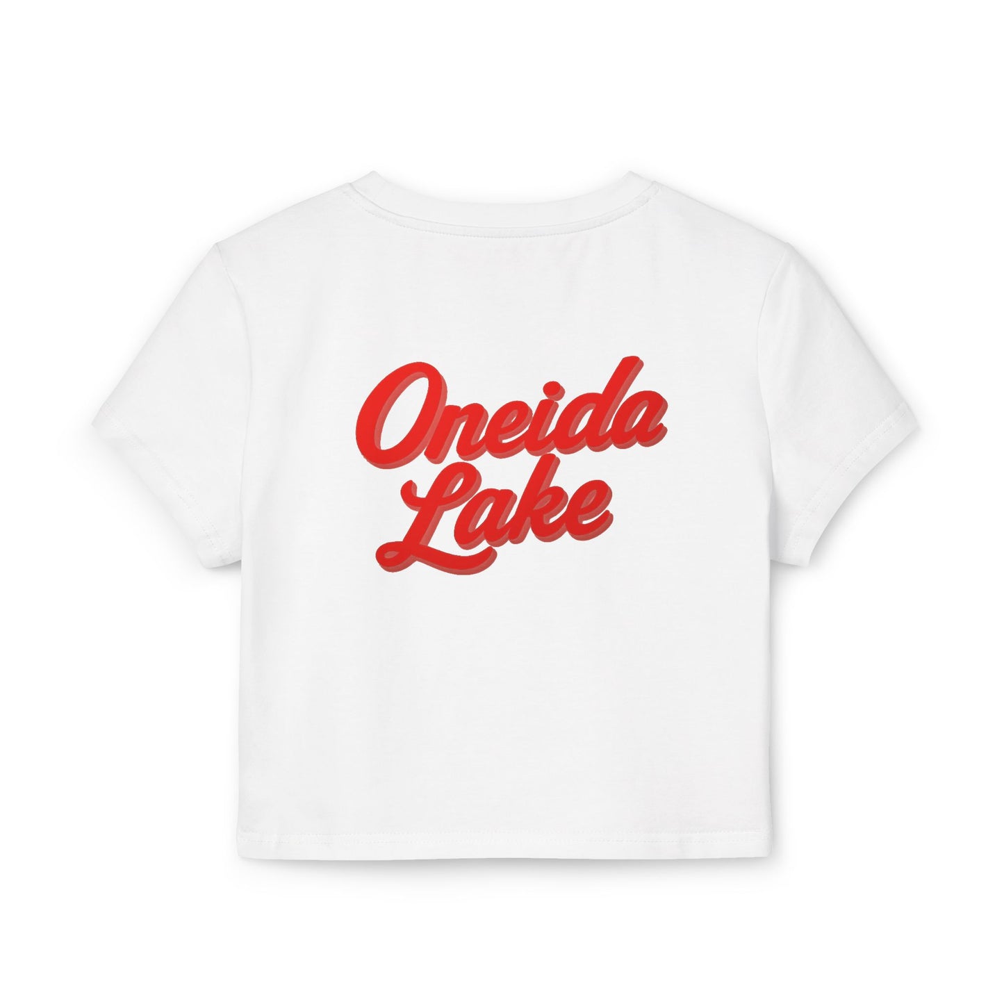 Oneida Lake Women's Baby Tee - Vintage Style, Lake Lover Shirt, Summer Outfit, Nature Lover Gift, Travel-Inspired Top