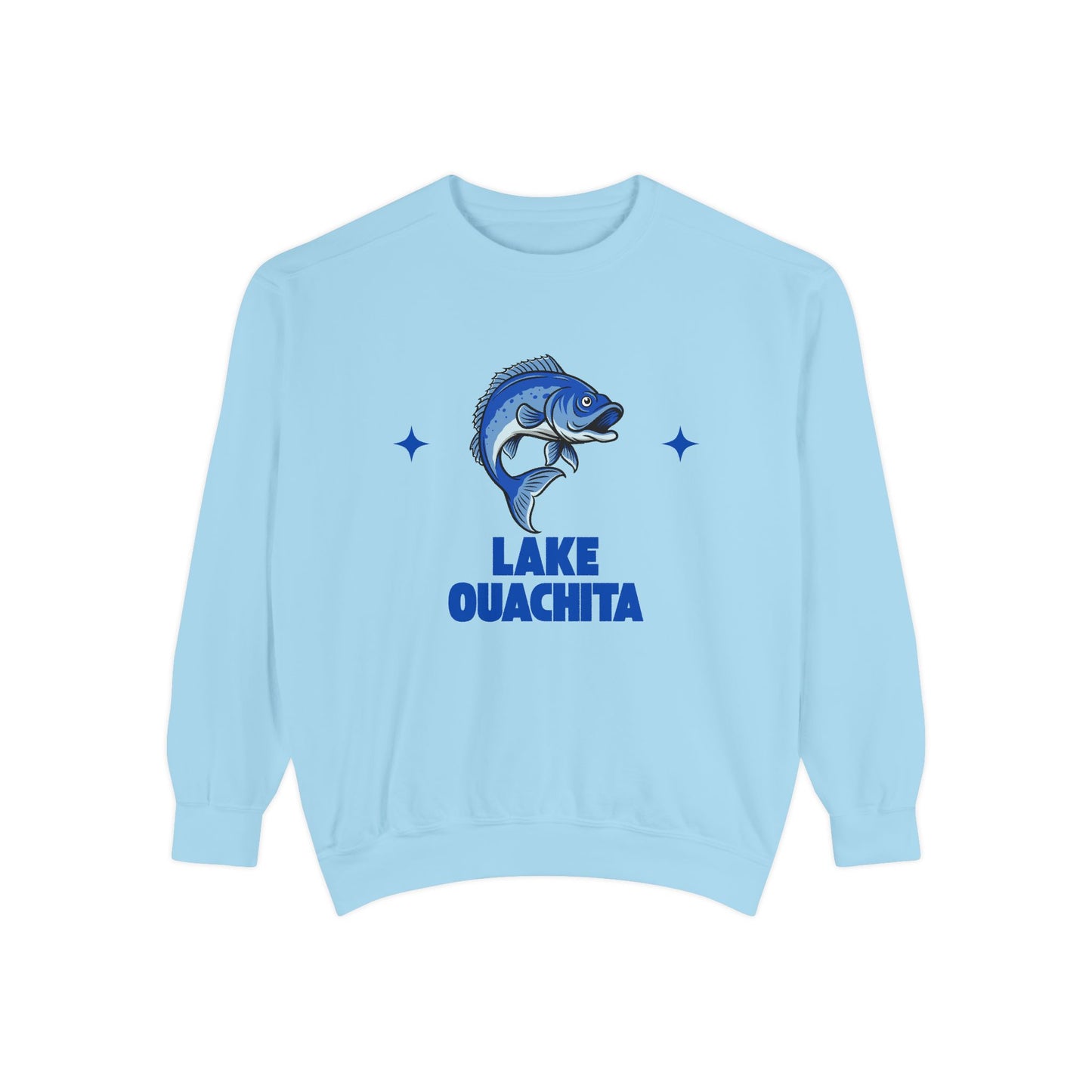 Lake Ouachita Fish Design Unisex Sweatshirt | Cozy Fishing Apparel, Casual Wear, Gift for Anglers, Lake Day Outfit, Nature Lovers Sweatshirt