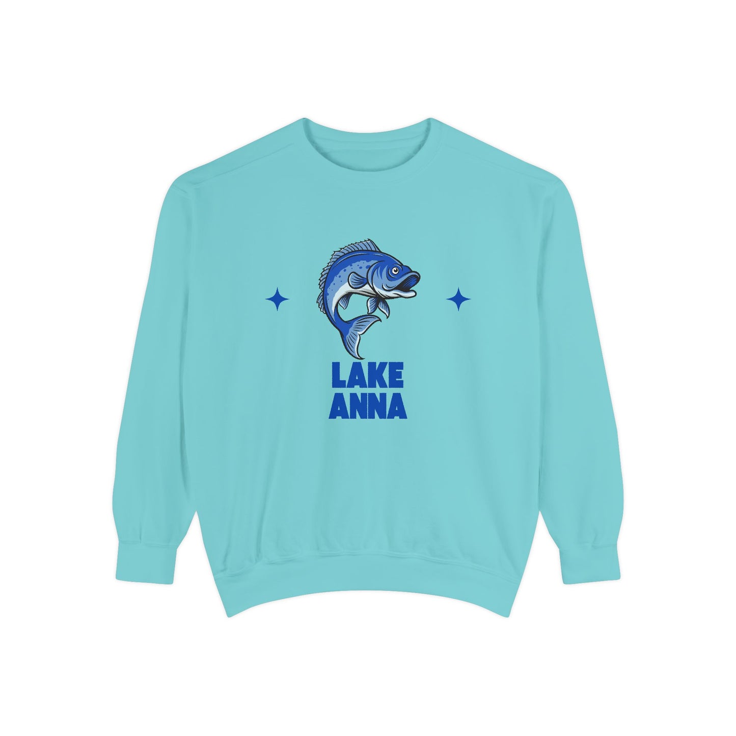 Lake Anna Fish Design Unisex Sweatshirt | Cozy Fishing Apparel, Casual Wear, Gift for Anglers, Lake Day Outfit, Nature Lovers Sweatshirt