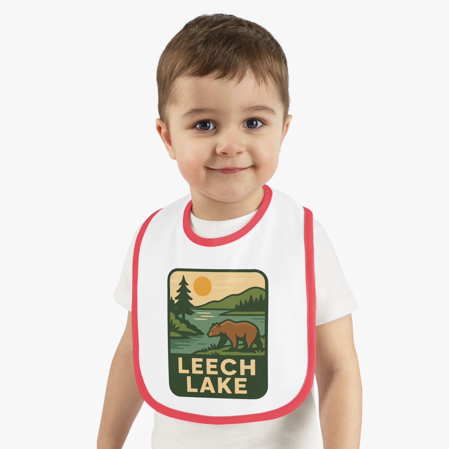 Leech Lake Baby Contrast Trim Jersey Bib