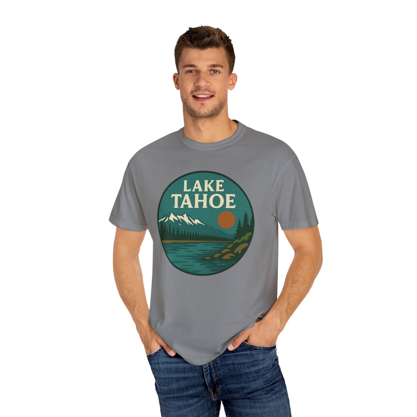 Lake Tahoe Unisex T-Shirt, Casual Graphic Tee, Nature Lover Gift, Outdoor Adventure Shirt, Vacation Souvenir, Summer Wear