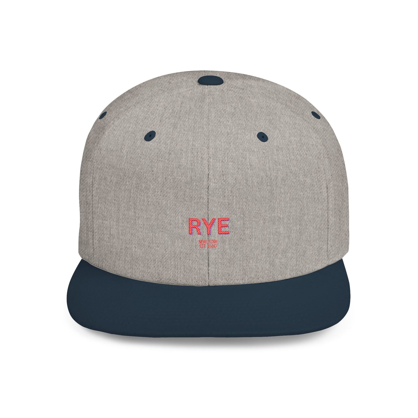 Rye Stylish Flat Bill Snapback Hat with Design, Perfect for Casual Outings, Streetwear, Gifts, Festivals, Everyday Wear