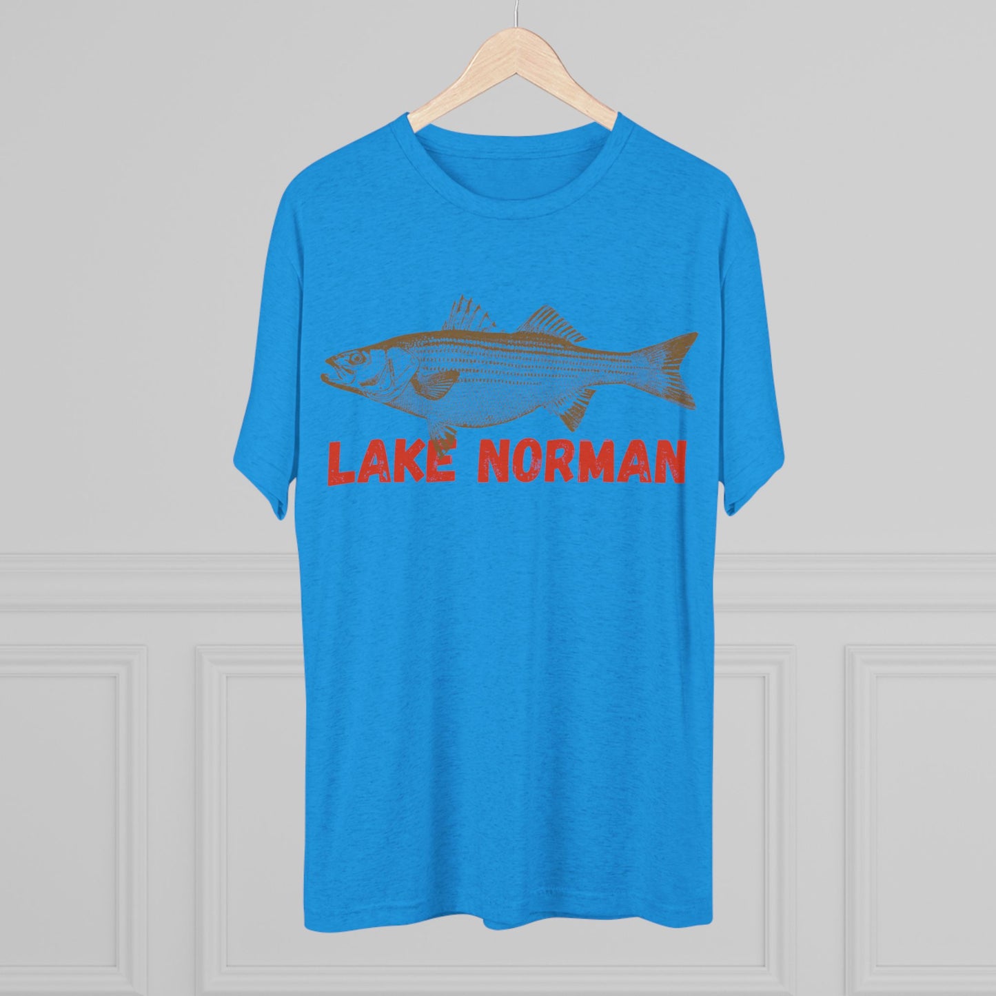 Lake Norman Fishing Tee, Unisex Crew Neck Shirt, Summer Lake Apparel, Gift for Fishermen, Outdoor Adventure T-Shirt, Lake House Style