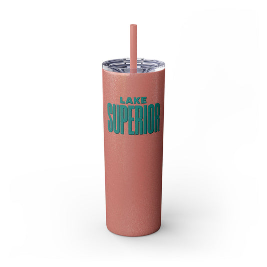 Lake Superior Skinny Tumbler - 20oz Travel Mug, Eco-Friendly Drinkware for Adventurers, Ideal for Camping, Picnics, and Daily Hydration