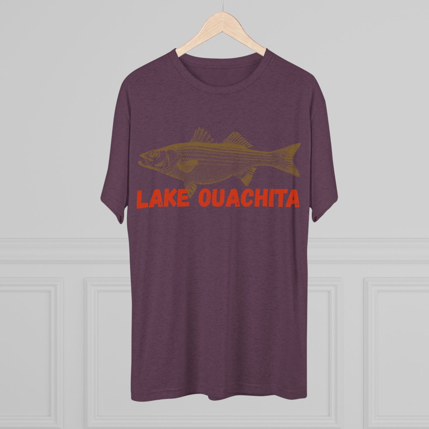 Lake Ouachita Fishing Tee, Unisex Crew Neck Shirt, Summer Lake Apparel, Gift for Fishermen, Outdoor Adventure T-Shirt, Lake House Style