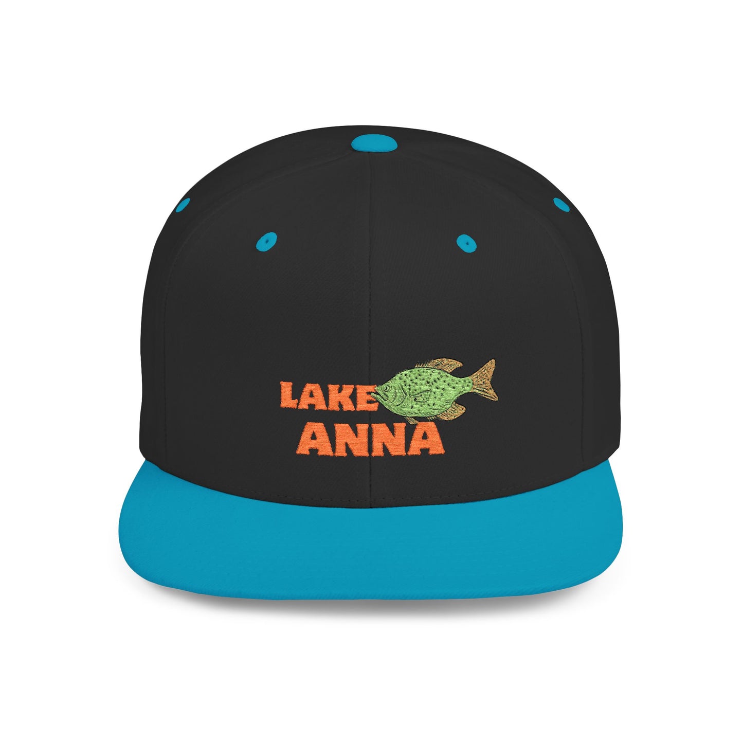 Lake Anna Fish Flat Bill Snapback Hat, Fishing Cap, Outdoor Gear, Lake House Gift, Summer Accessories, Stylish Headwear