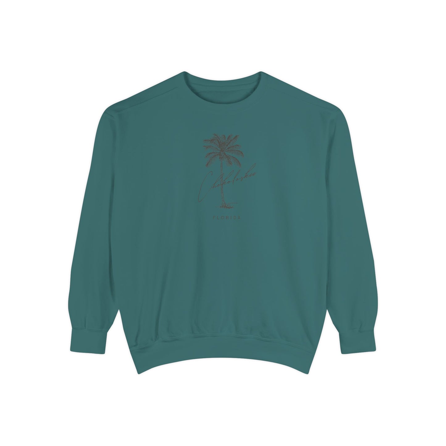 Chokoloskee Chill Vibes Sweatshirt - Unisex Garment-Dyed Style, Perfect for Lounging