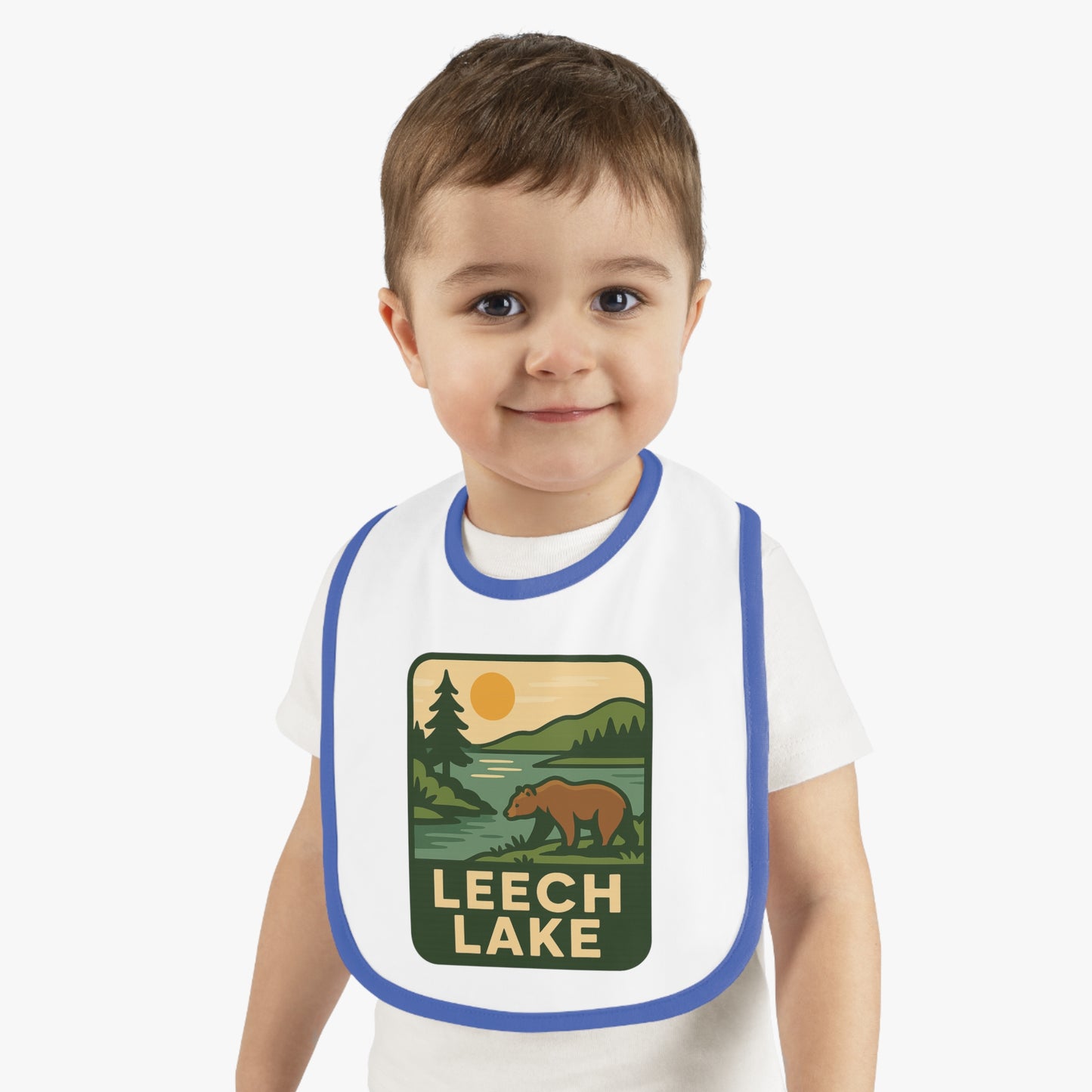 Leech Lake Baby Contrast Trim Jersey Bib