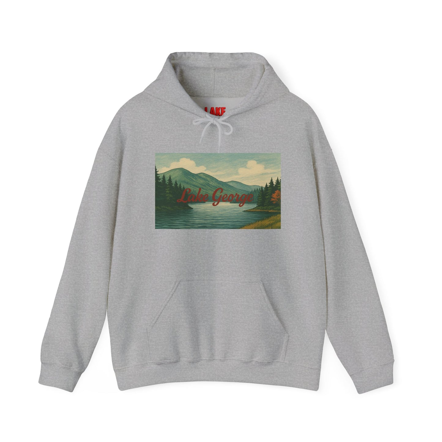 Lake George Hoodie, Cozy Casual Wear, Unisex Sweatshirt, Lake Lover Gift, Outdoor Adventure Apparel, Summer Retreat Fashion