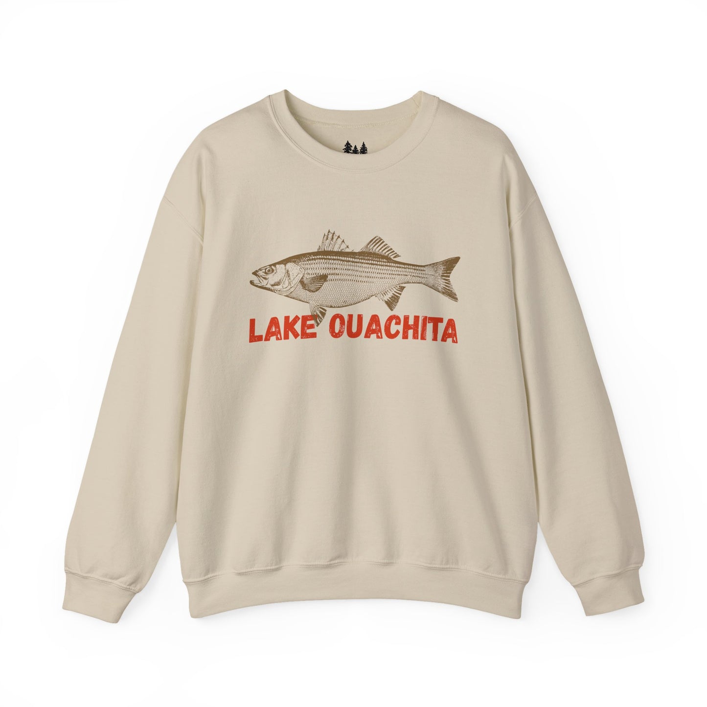 Lake Ouachita Fishing Sweatshirt, Unisex Crewneck, Casual Wear, Gift for Fishermen, Outdoor Apparel, Lake House Cozy