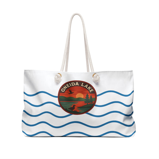 Oneida Lake Weekender Bag White