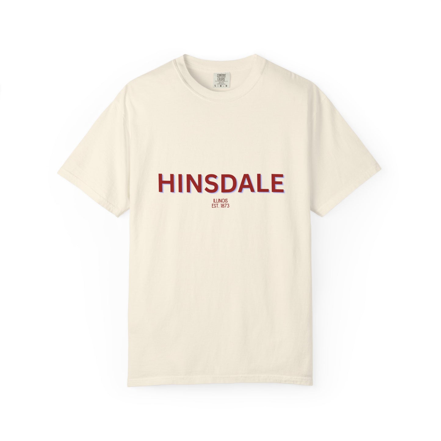 Hinsdale Garment-Dyed Unisex T-Shirt, Casual Tee, Vintage Style Shirt, Everyday Wear, Birthday Gift, Unique Apparel