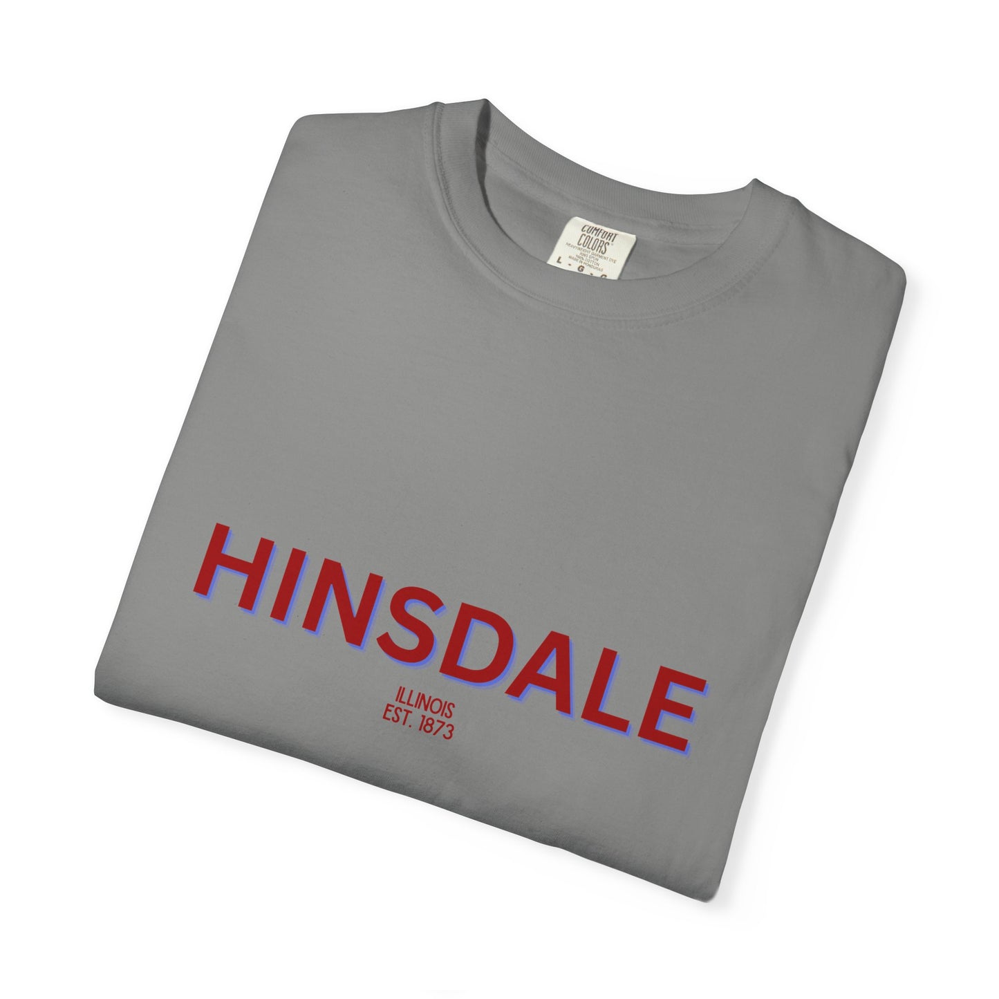 Hinsdale Garment-Dyed Unisex T-Shirt, Casual Tee, Vintage Style Shirt, Everyday Wear, Birthday Gift, Unique Apparel