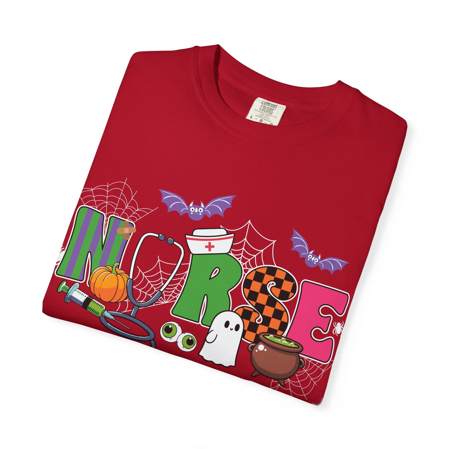 Halloween Nurse T-Shirt, Cute Nurse Shirt, Unisex Halloween Tee, Gift for Nurses, Spooky Nursing Apparel, Funny Healthcare Shirt