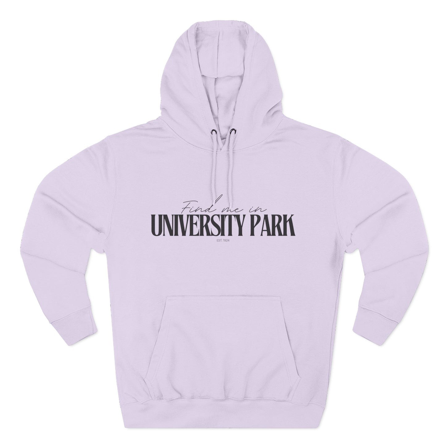 University Park Stylish Three-Panel Fleece Hoodie for Everyday Comfort, Personalized Gift, Casual Wear, Unisex Hoodie, Cozy Fashion