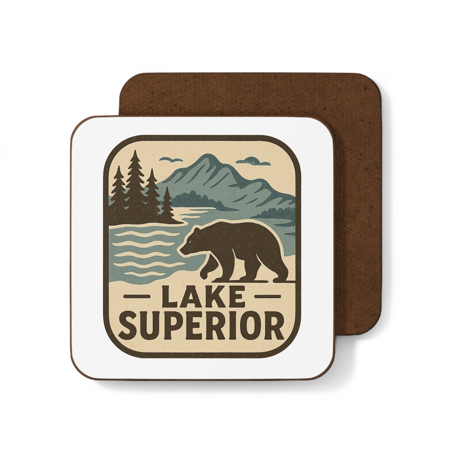 Lake Superior Hardboard Back Coaster