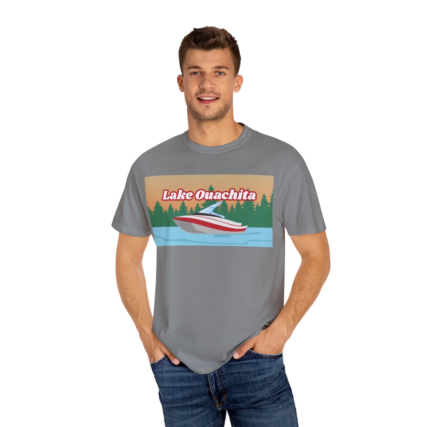 Lake Ouachita Relaxed Unisex T-Shirt, Summer Vibes Tee, Outdoor Adventure Shirt, Lake Life Apparel, Gift for Nature Lovers, Vacation Wear