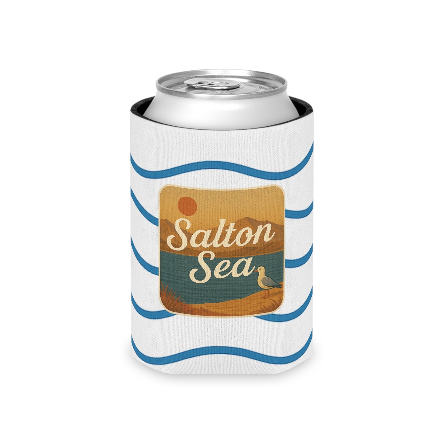 Salton Sea Can Cooler | Vintage Lake House Drink Holder, Outdoor Party Favor, Moose Design, Camping Gear, Summer BBQ Essential