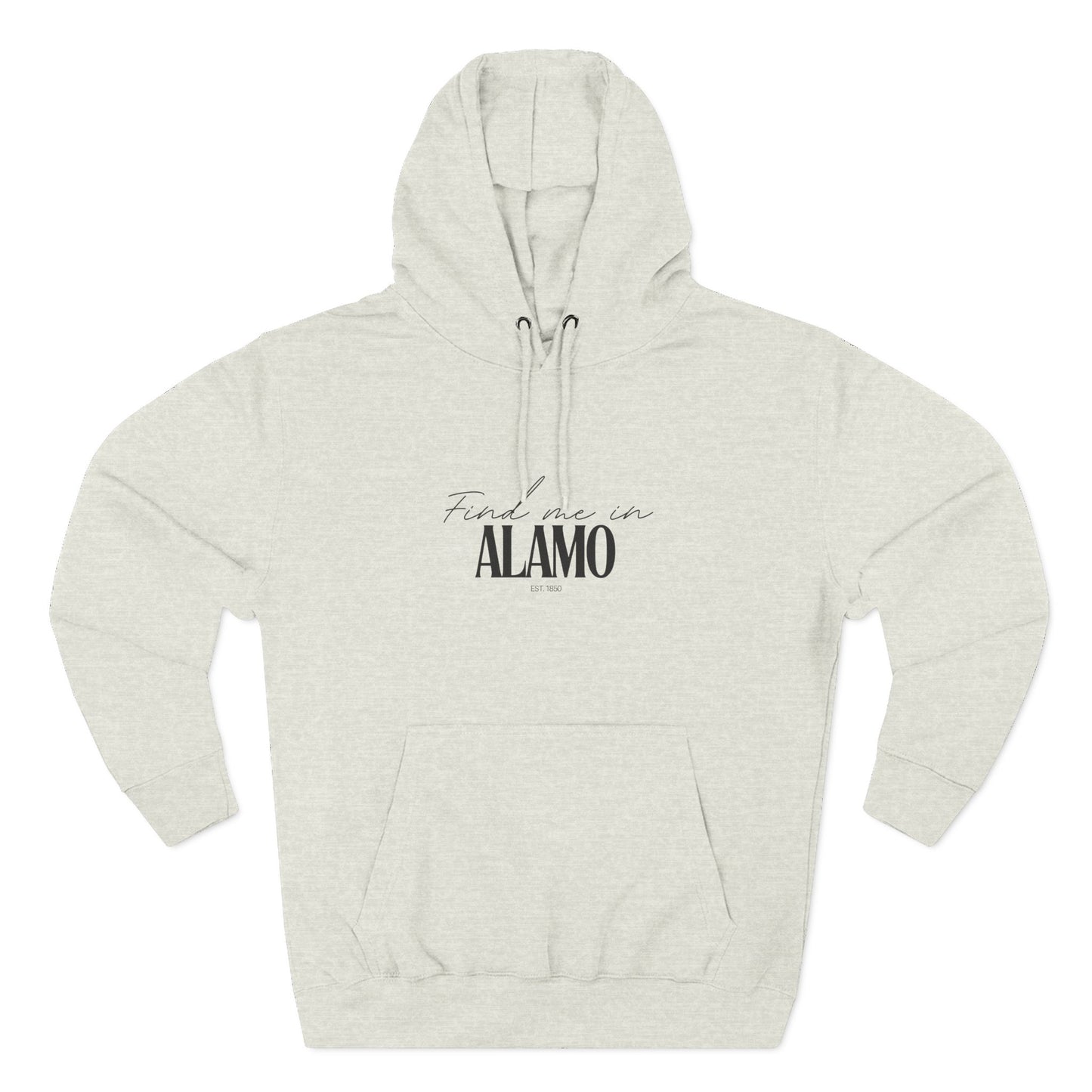 Alamo Stylish Three-Panel Fleece Hoodie for Everyday Comfort, Personalized Gift, Casual Wear, Unisex Hoodie, Cozy Fashion