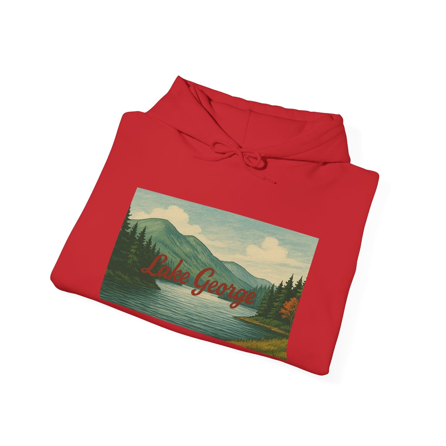 Lake George Hoodie, Cozy Casual Wear, Unisex Sweatshirt, Lake Lover Gift, Outdoor Adventure Apparel, Summer Retreat Fashion