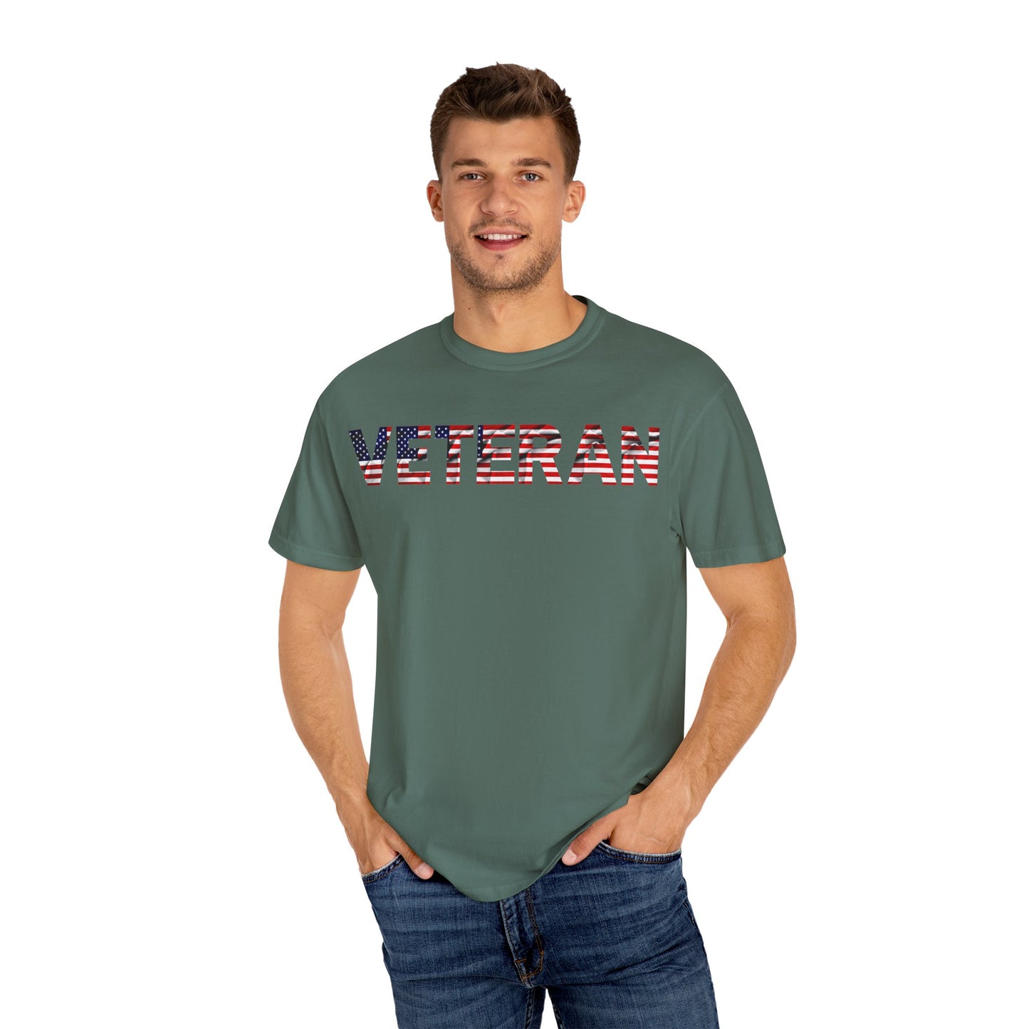 Veteran Pride Garment-Dyed T-Shirt for Unisex, Casual Wear, Memorial Day, Veteran's Day, Patriotic Apparel, Gift for Veterans