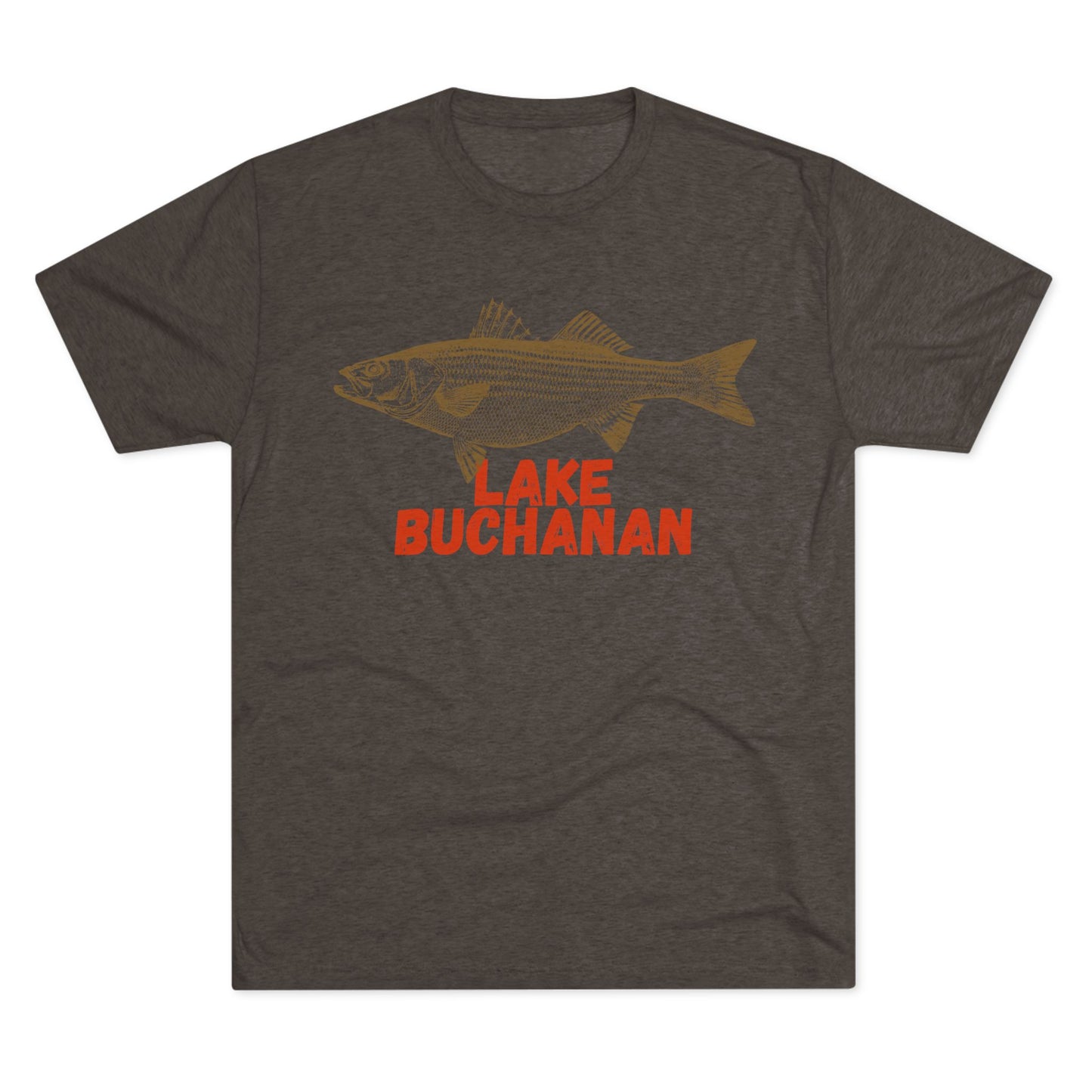 Lake Buchanan Fishing Tee, Unisex Crew Neck Shirt, Summer Lake Apparel, Gift for Fishermen, Outdoor Adventure T-Shirt, Lake House Style