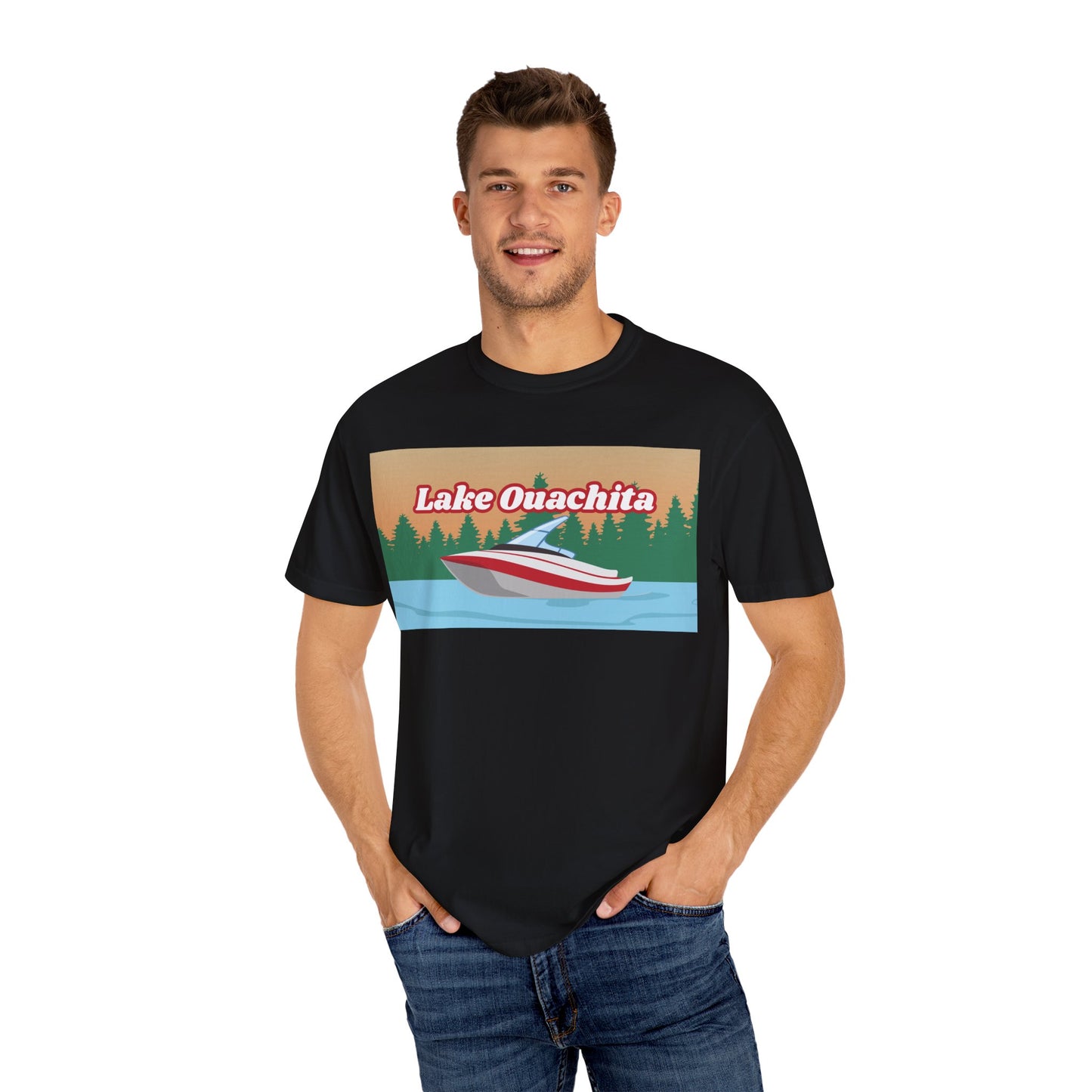 Lake Ouachita Relaxed Unisex T-Shirt, Summer Vibes Tee, Outdoor Adventure Shirt, Lake Life Apparel, Gift for Nature Lovers, Vacation Wear