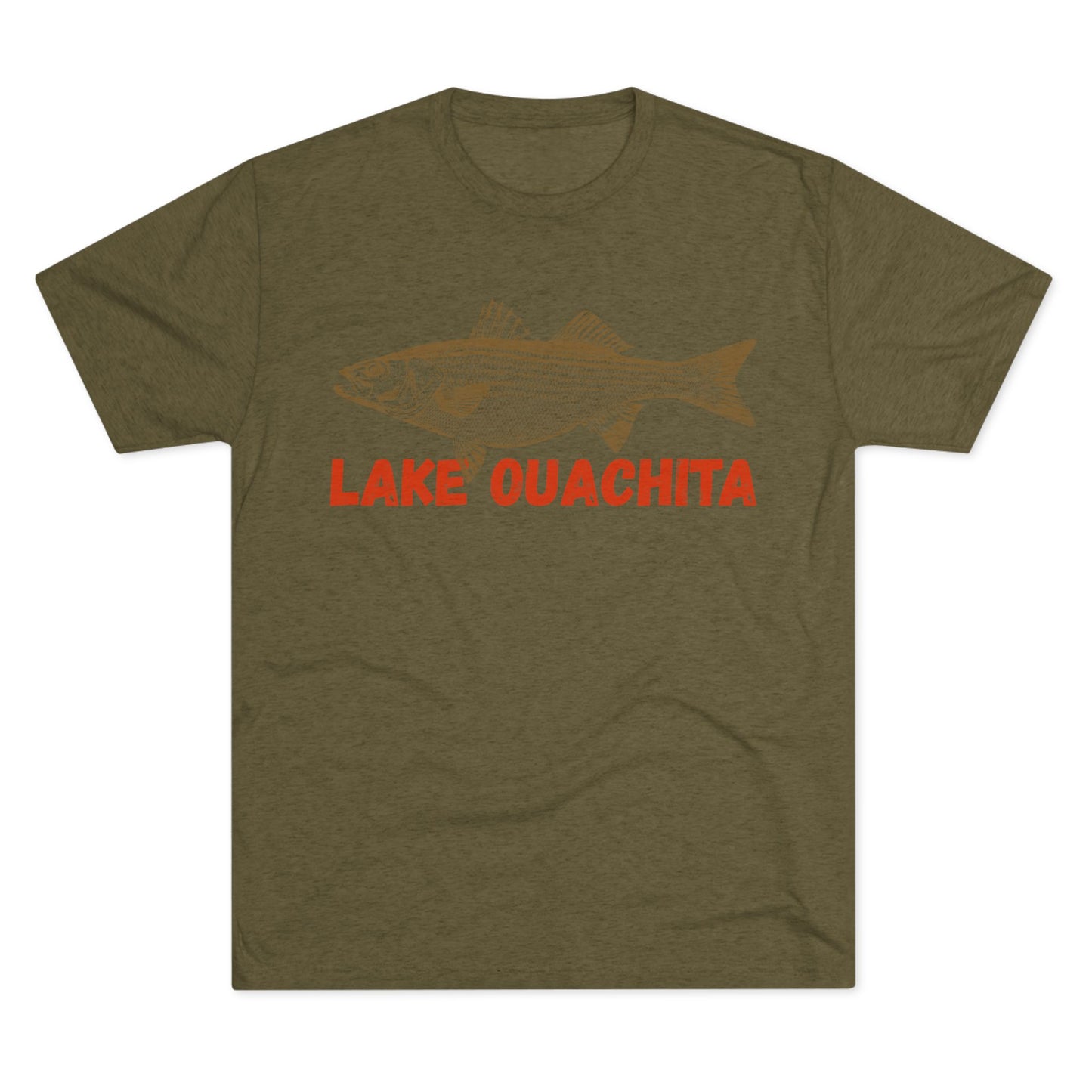 Lake Ouachita Fishing Tee, Unisex Crew Neck Shirt, Summer Lake Apparel, Gift for Fishermen, Outdoor Adventure T-Shirt, Lake House Style